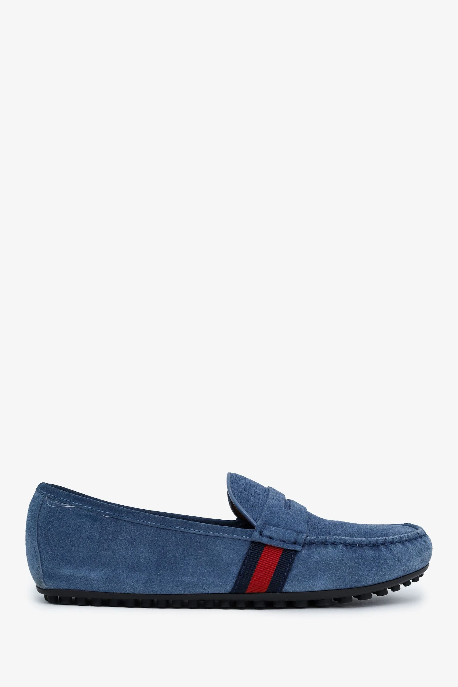 Gucci Blue Suede Loafers Size 7 Mens - Image 6