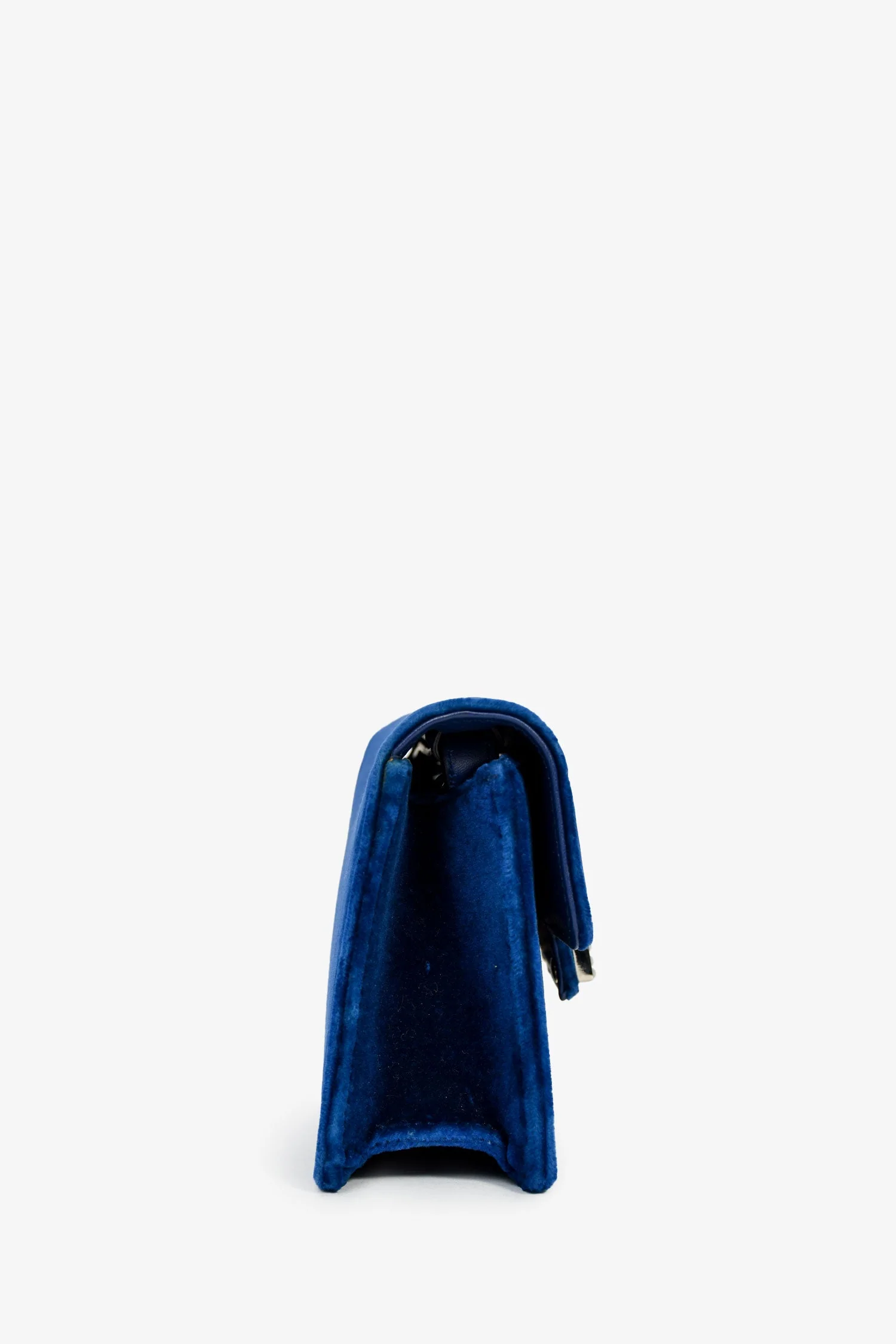 Gucci Blue Velvet GG Crystal 'Broadway' Mini Shoulder Bag - Image 3