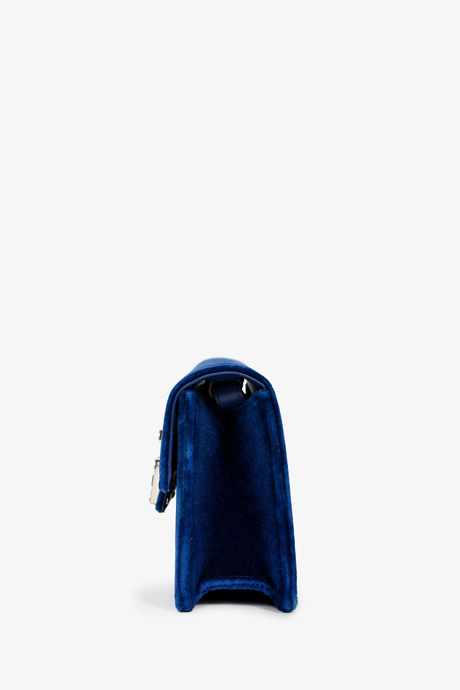 Gucci Blue Velvet GG Crystal 'Broadway' Mini Shoulder Bag - Image 4