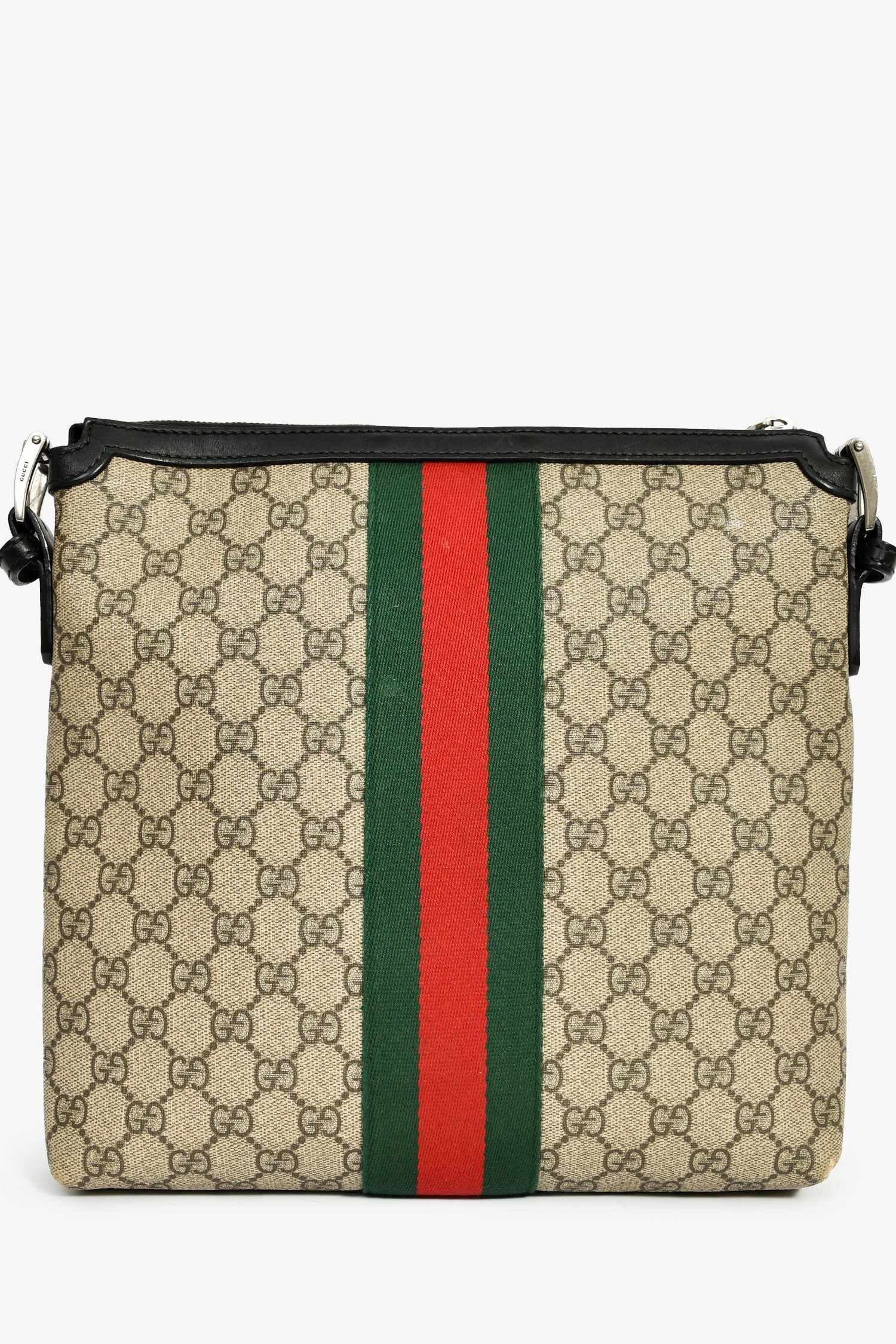 Gucci Brown/Black Canvas/Leather GG Supreme Messenger Bag - Image 2