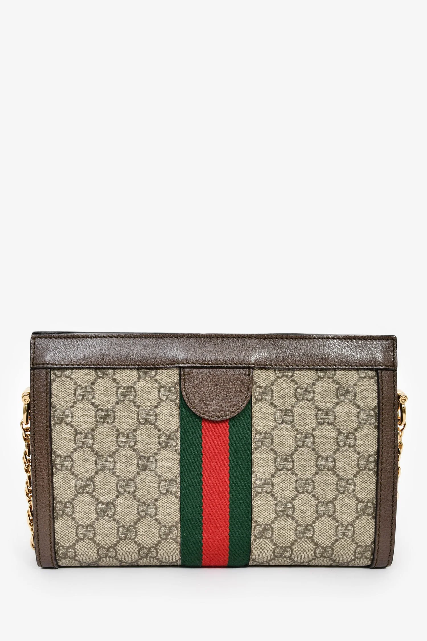Gucci Brown Canvas/Leather GG Monogram Web 'Ophidia' Medium Crossbody - Image 2