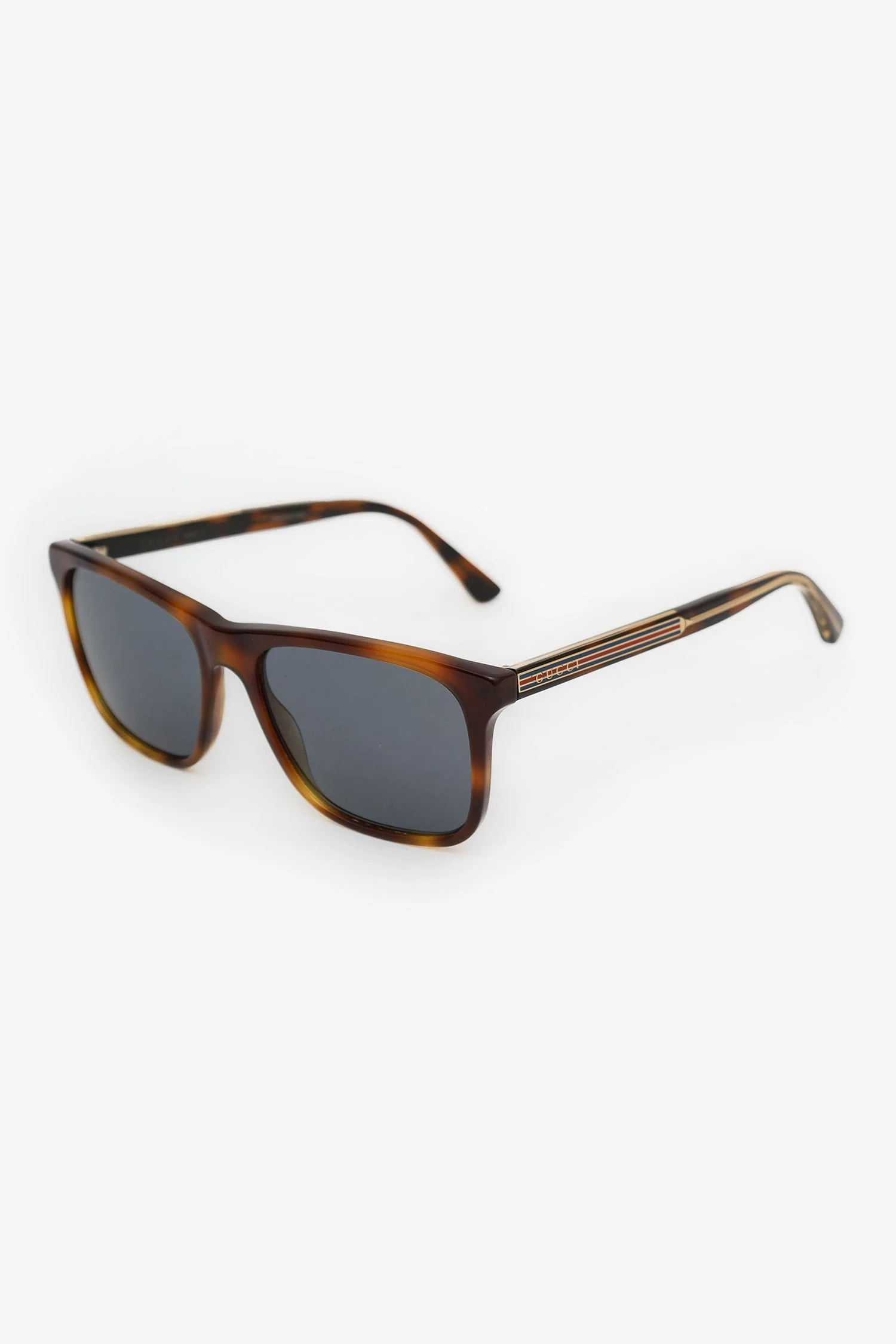 Gucci Brown Frame Web Sunglasses - Image 2