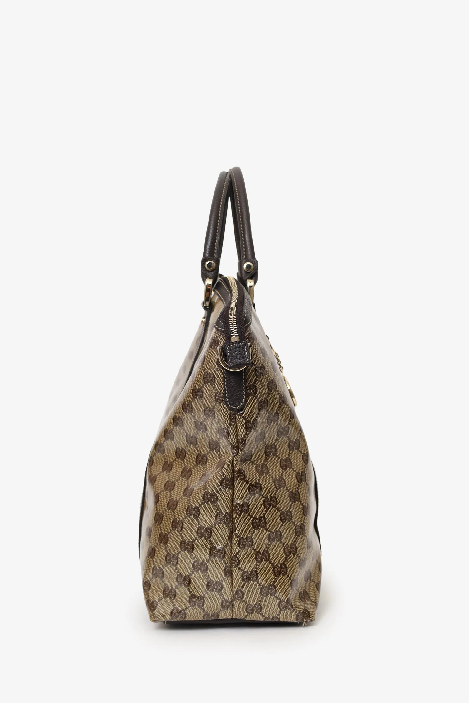 Gucci Brown GG Crystal Dome Bag - Image 3
