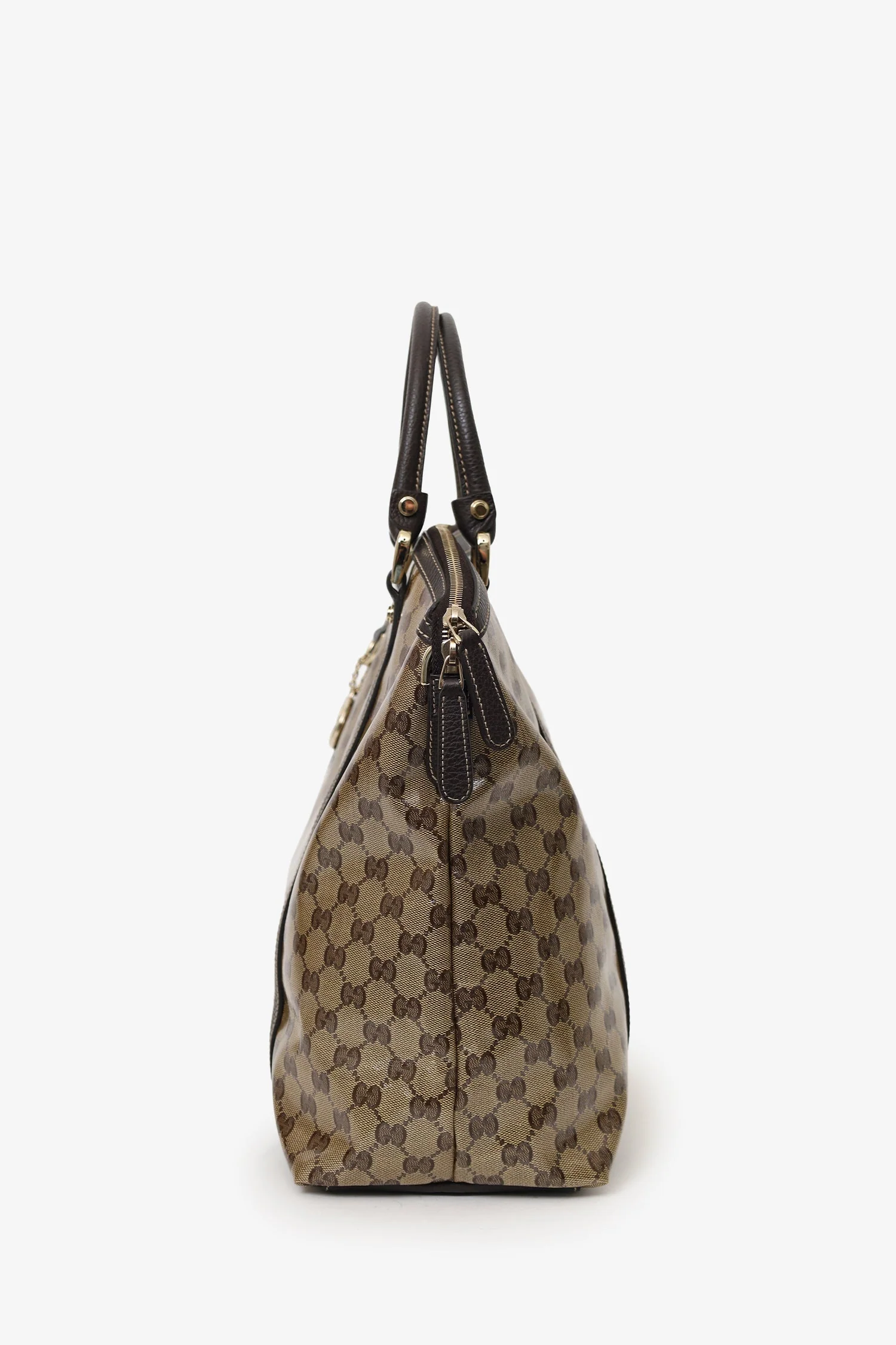 Gucci Brown GG Crystal Dome Bag - Image 4