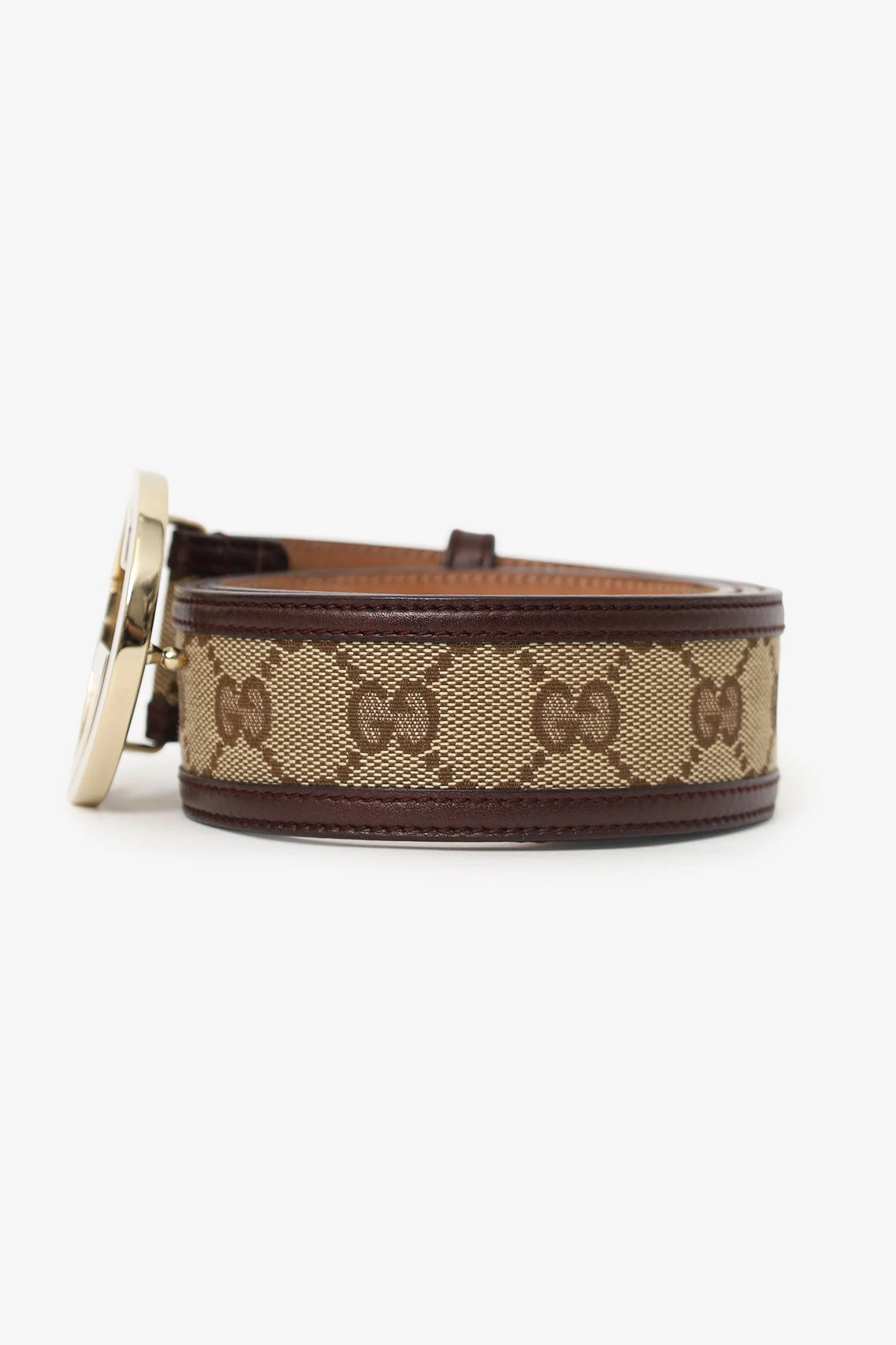Gucci Brown 'GG' Monogram Belt Size 75 - Image 2