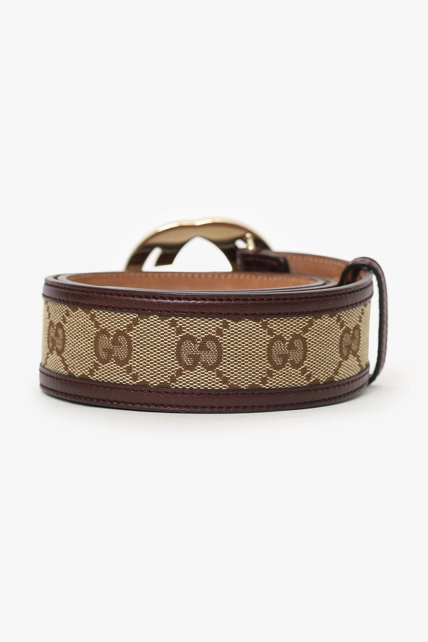 Gucci Brown 'GG' Monogram Belt Size 75 - Image 3