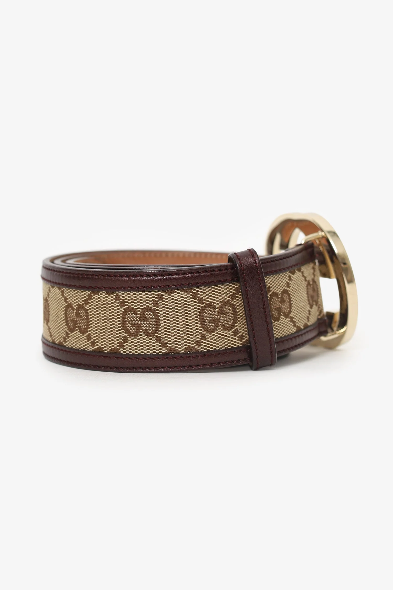 Gucci Brown 'GG' Monogram Belt Size 75 - Image 4