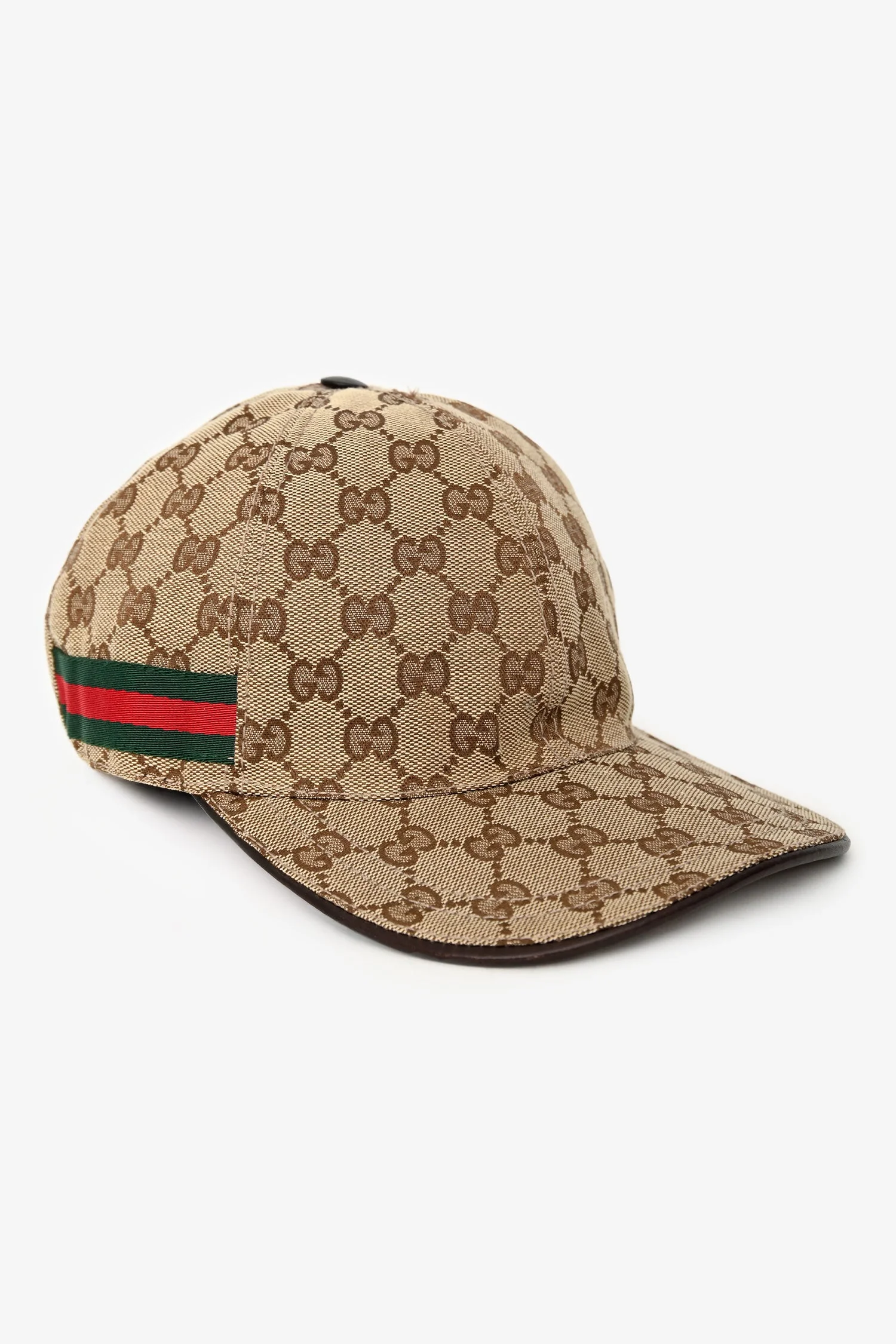 Gucci Brown GG Monogram Web Baseball Cap Size L - Image 2