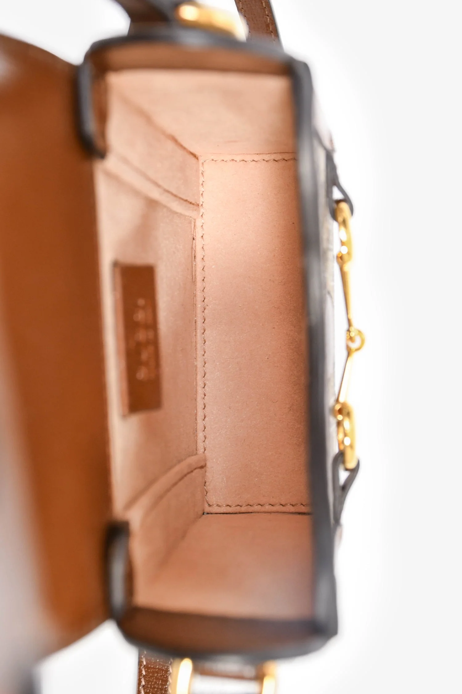 Gucci Brown GG Supreme Canvas Horsebit 1955 Mini Crossbody Bag - Image 6