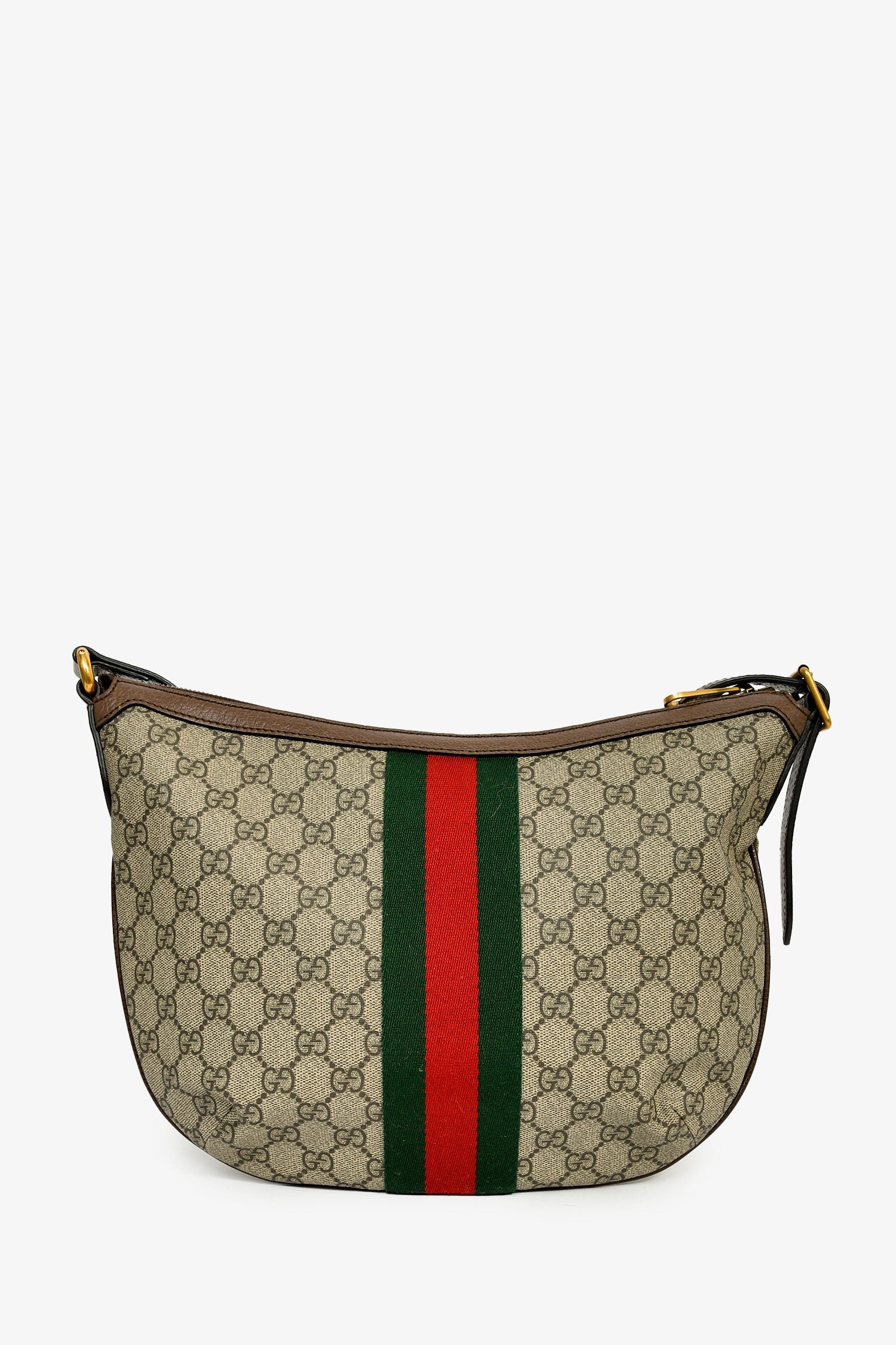 Gucci Brown GG Supreme Ophidia Hobo Crossbody Bag - Image 2