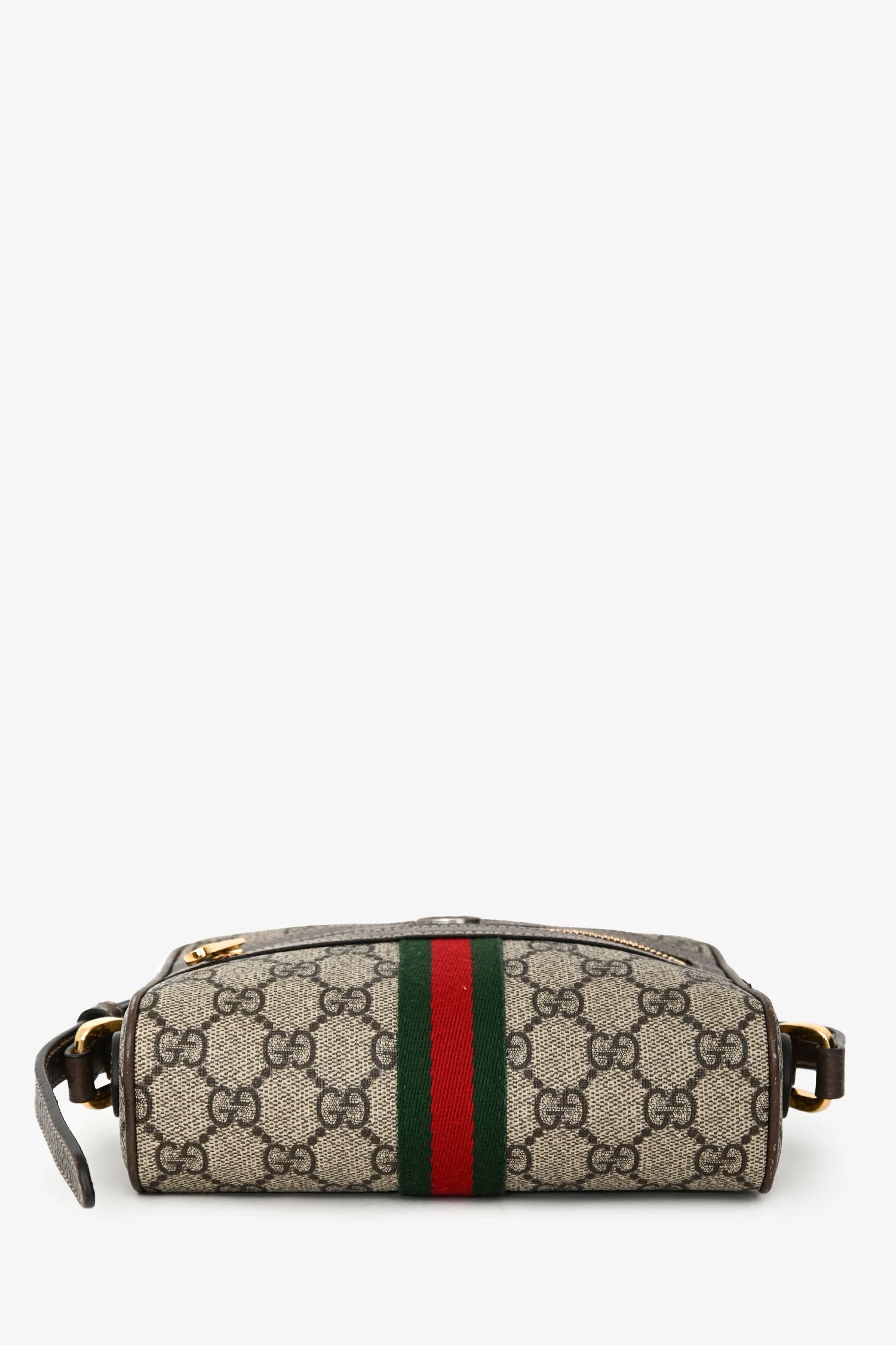 Gucci Brown GG Supreme Ophidia Mini Crossbody Bag - Image 5