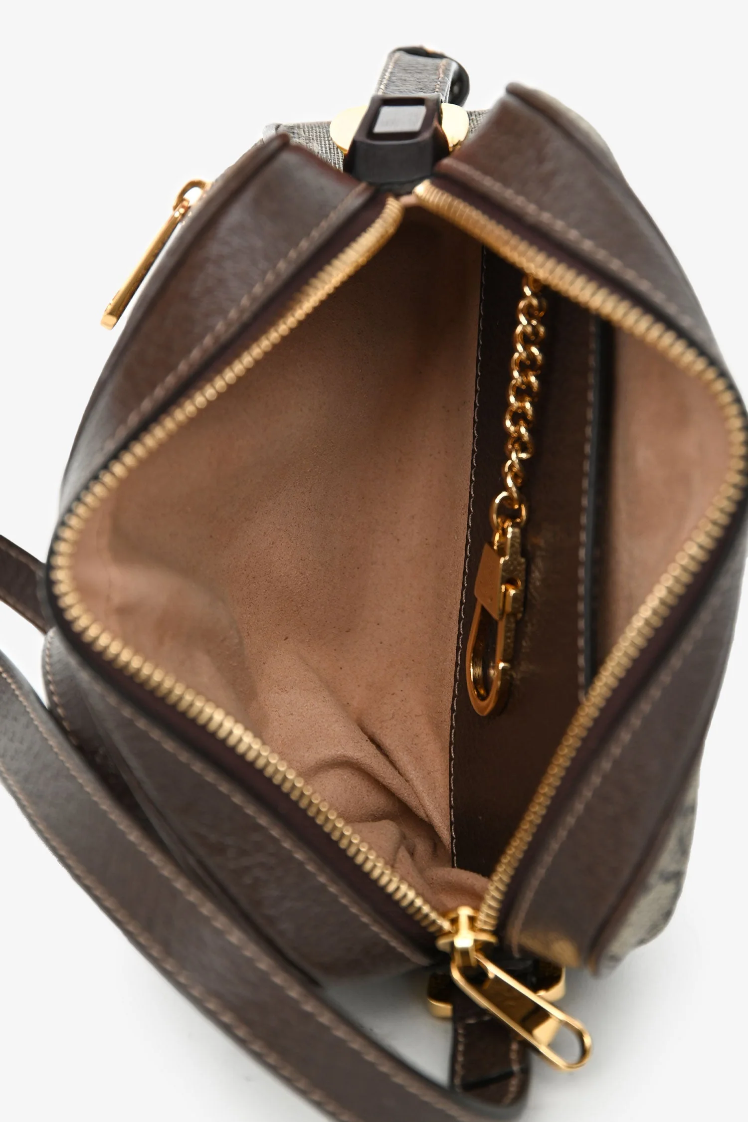 Gucci Brown GG Supreme Ophidia Mini Crossbody Bag - Image 6