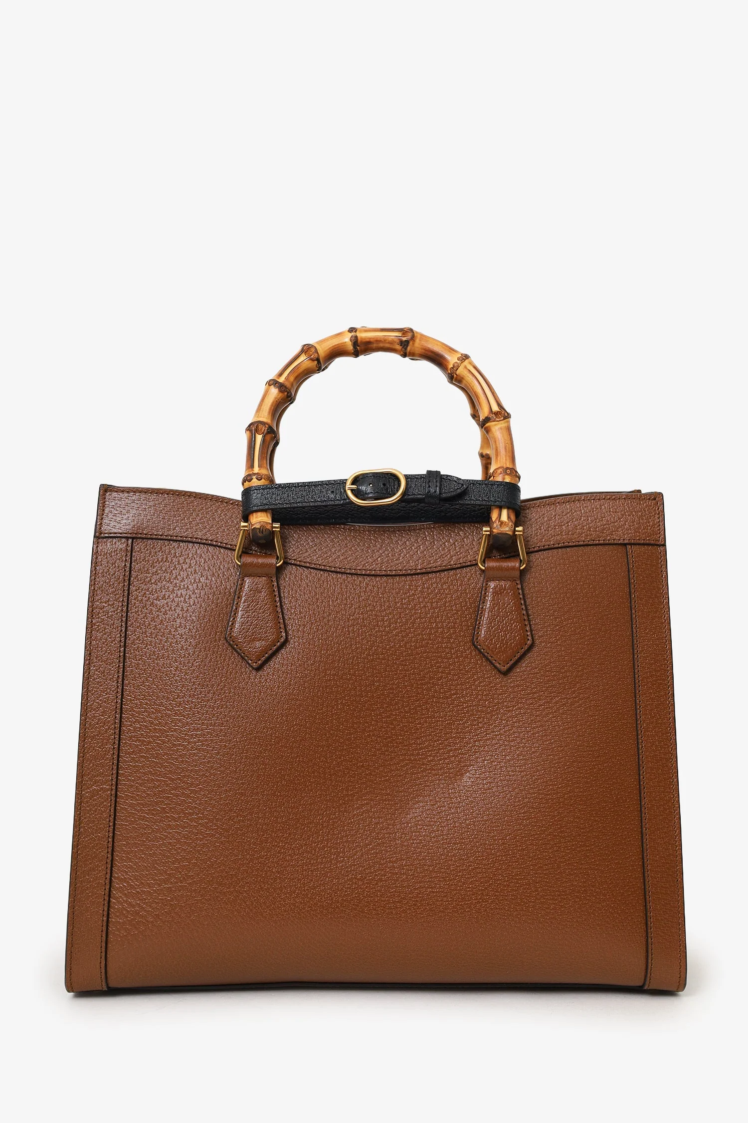 Gucci Brown Leather Bamboo Diana Medium Tote Bag With Two Straps - Image 2