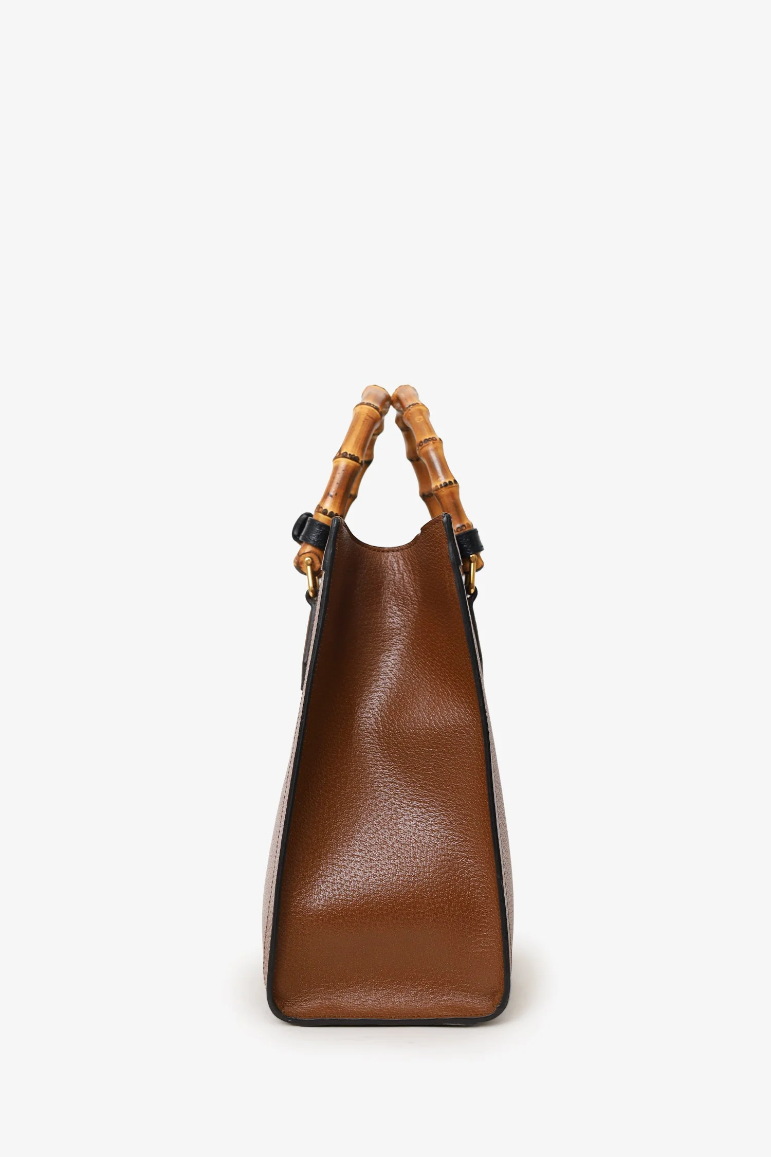 Gucci Brown Leather Bamboo Diana Medium Tote Bag With Two Straps - Image 3
