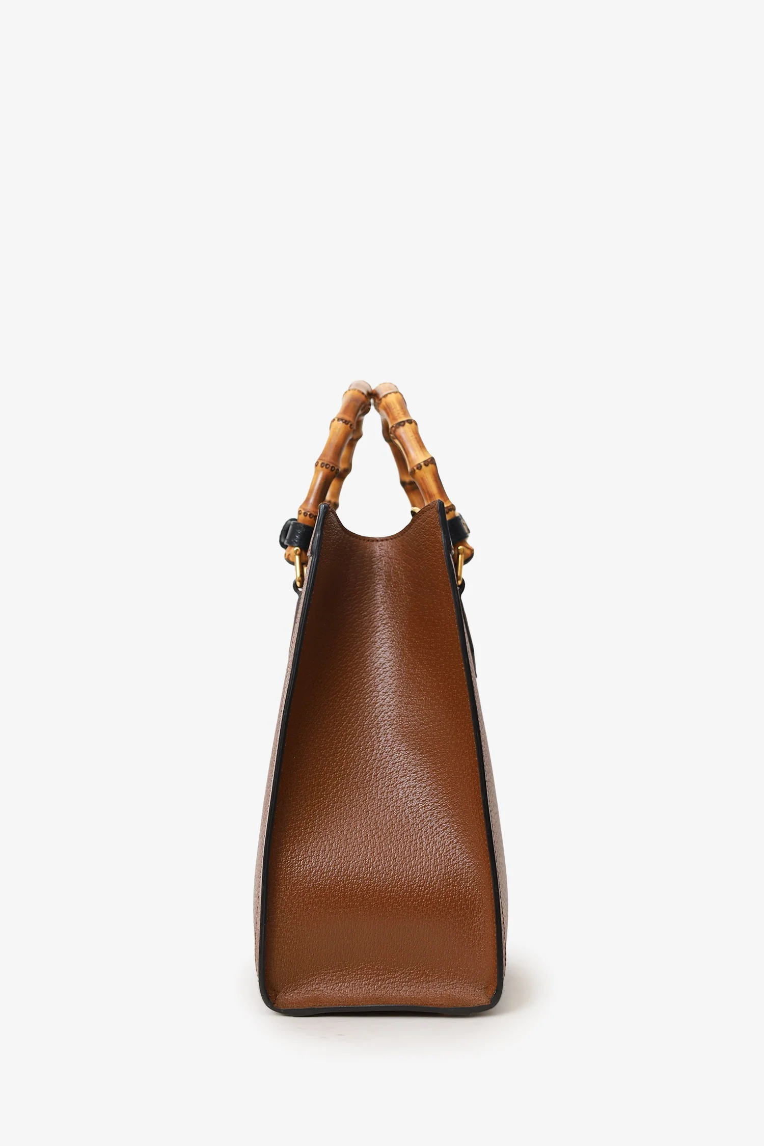 Gucci Brown Leather Bamboo Diana Medium Tote Bag With Two Straps - Image 4
