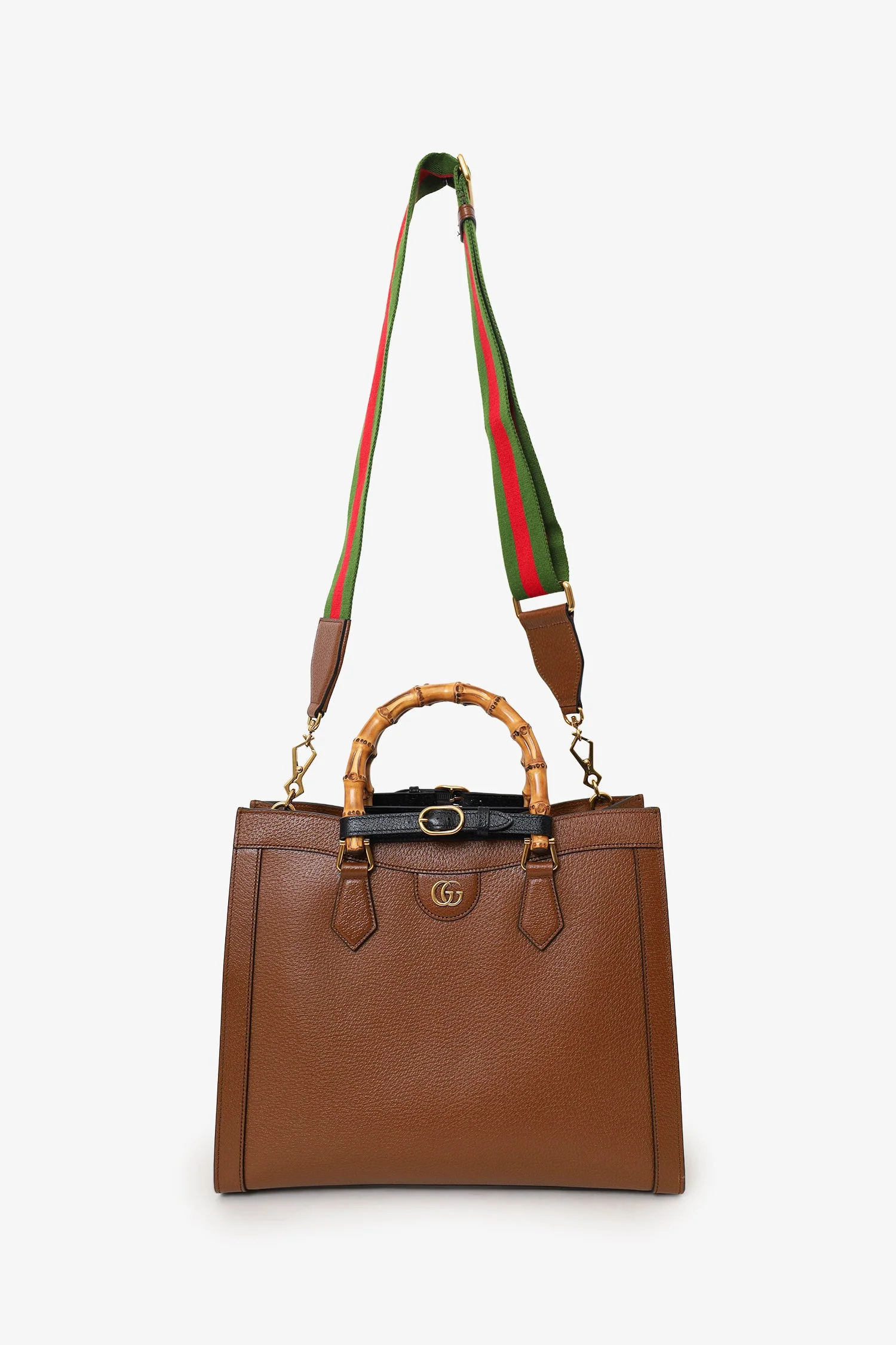 Gucci Brown Leather Bamboo Diana Medium Tote Bag With Two Straps - Image 7
