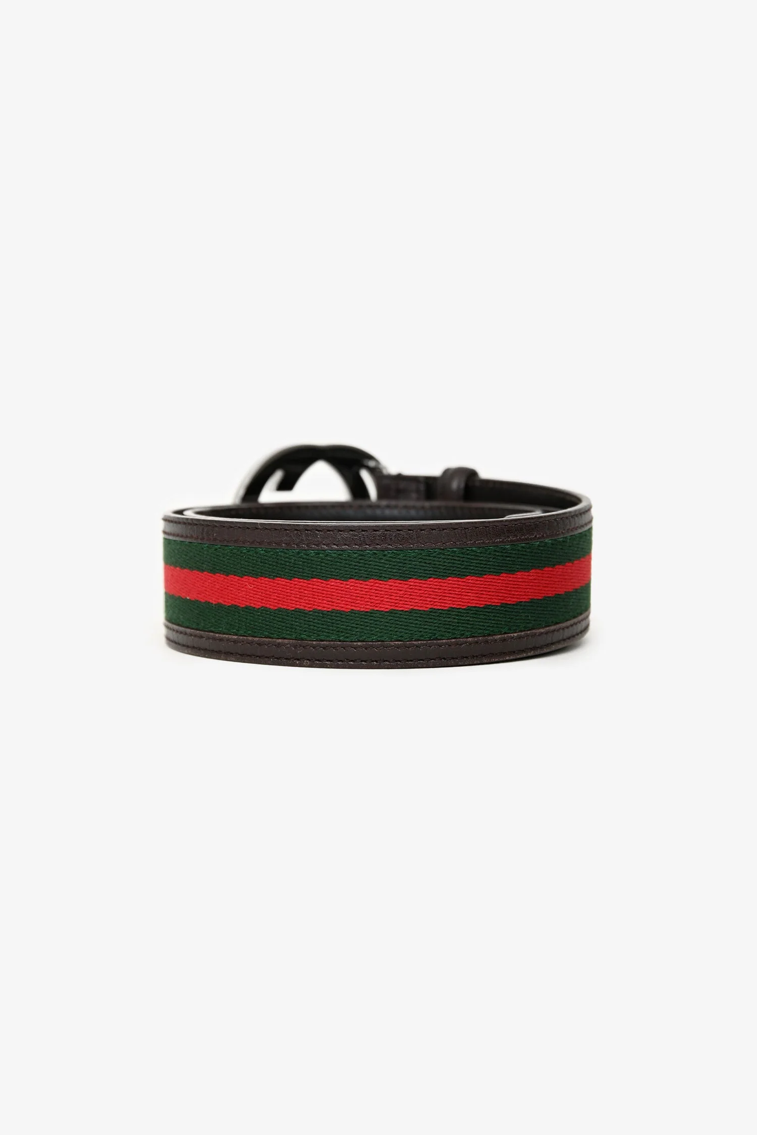 Gucci Brown Leather GG Belt Size 80 - Image 3
