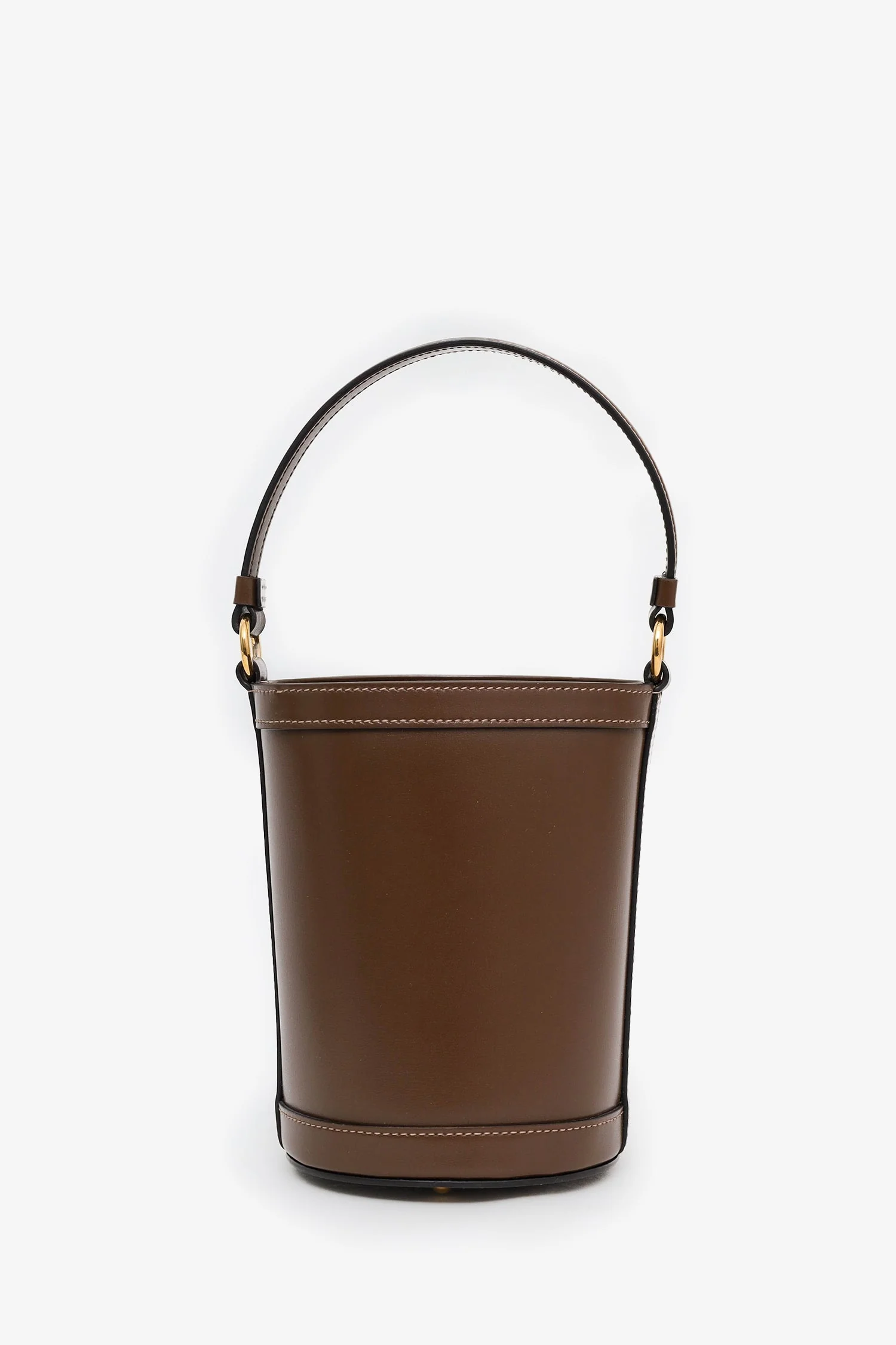 Gucci Brown Leather GG Canvas Ophidia Mini Bucket Bag - Image 2