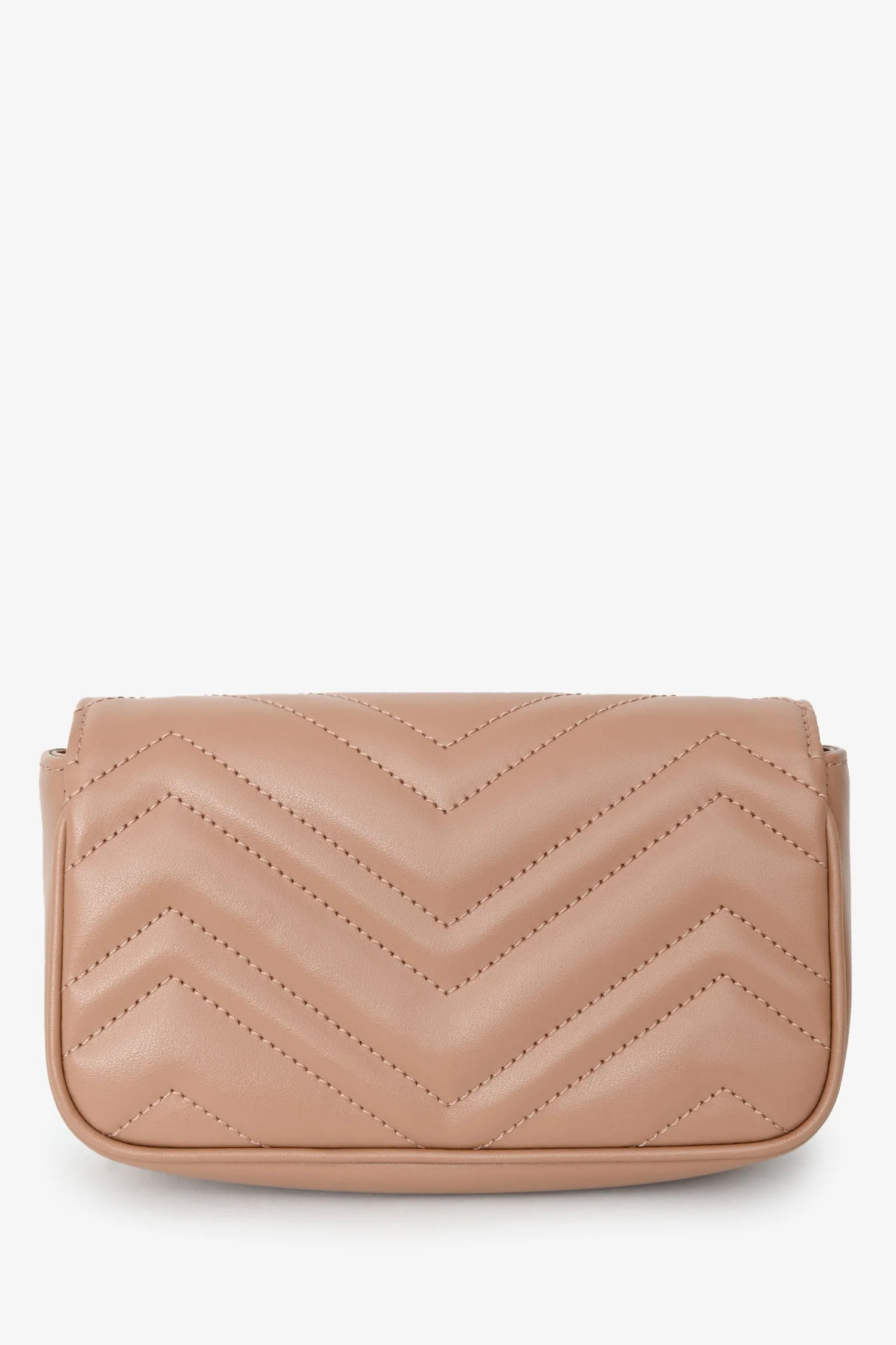 Gucci Brown Leather GG Marmont Super Mini Crossbody Bag - Image 2