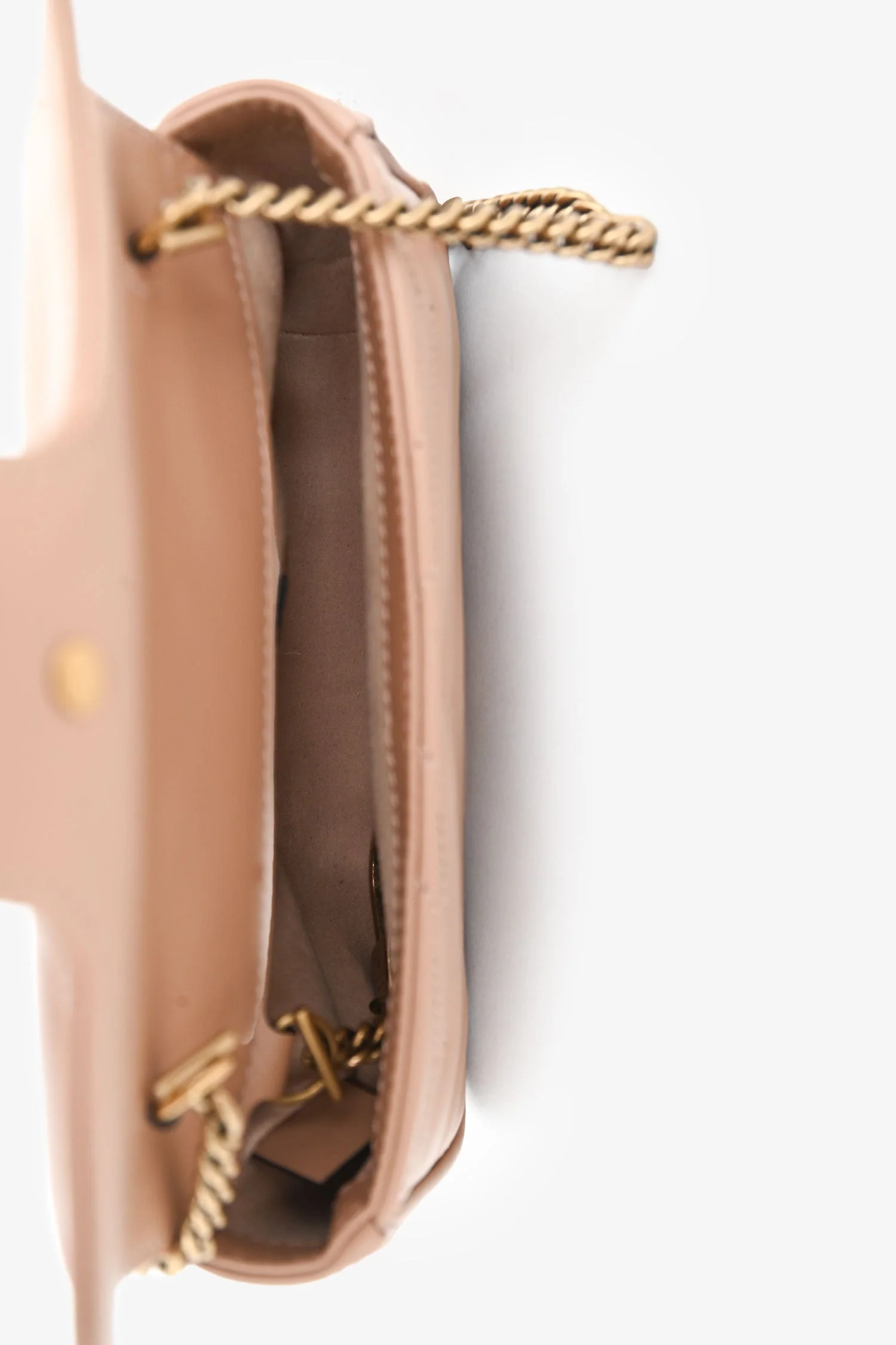 Gucci Brown Leather GG Marmont Super Mini Crossbody Bag - Image 6
