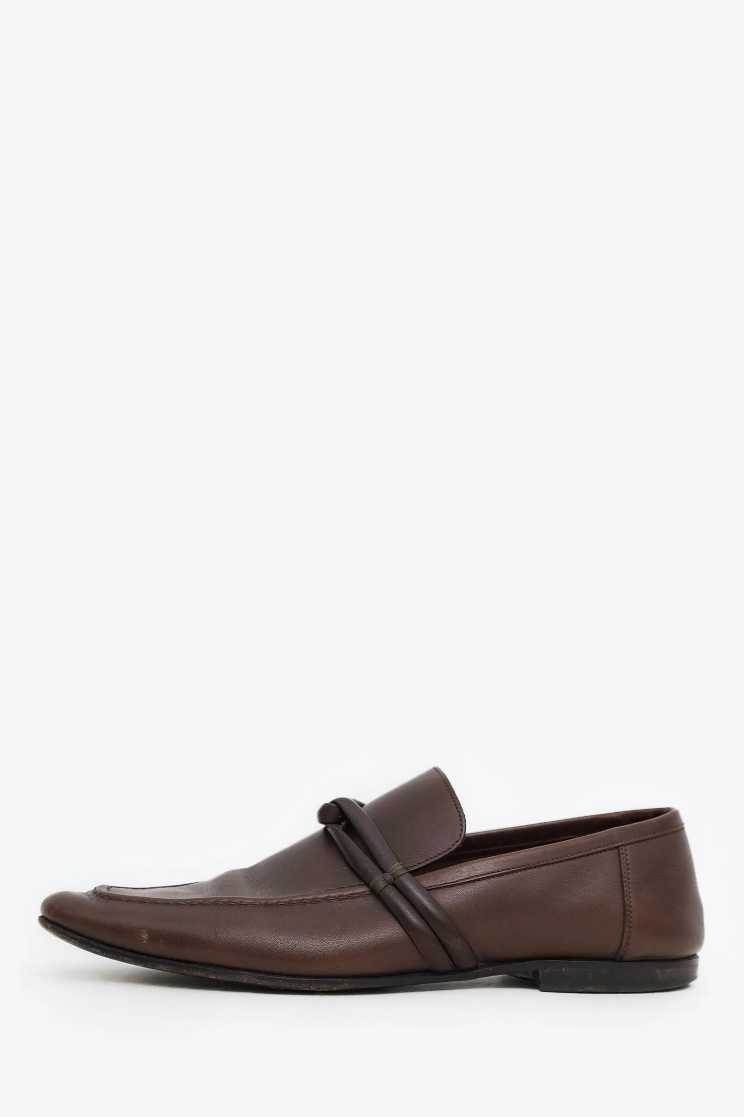 Gucci Brown Leather Loafers Size 6 Mens - Image 5