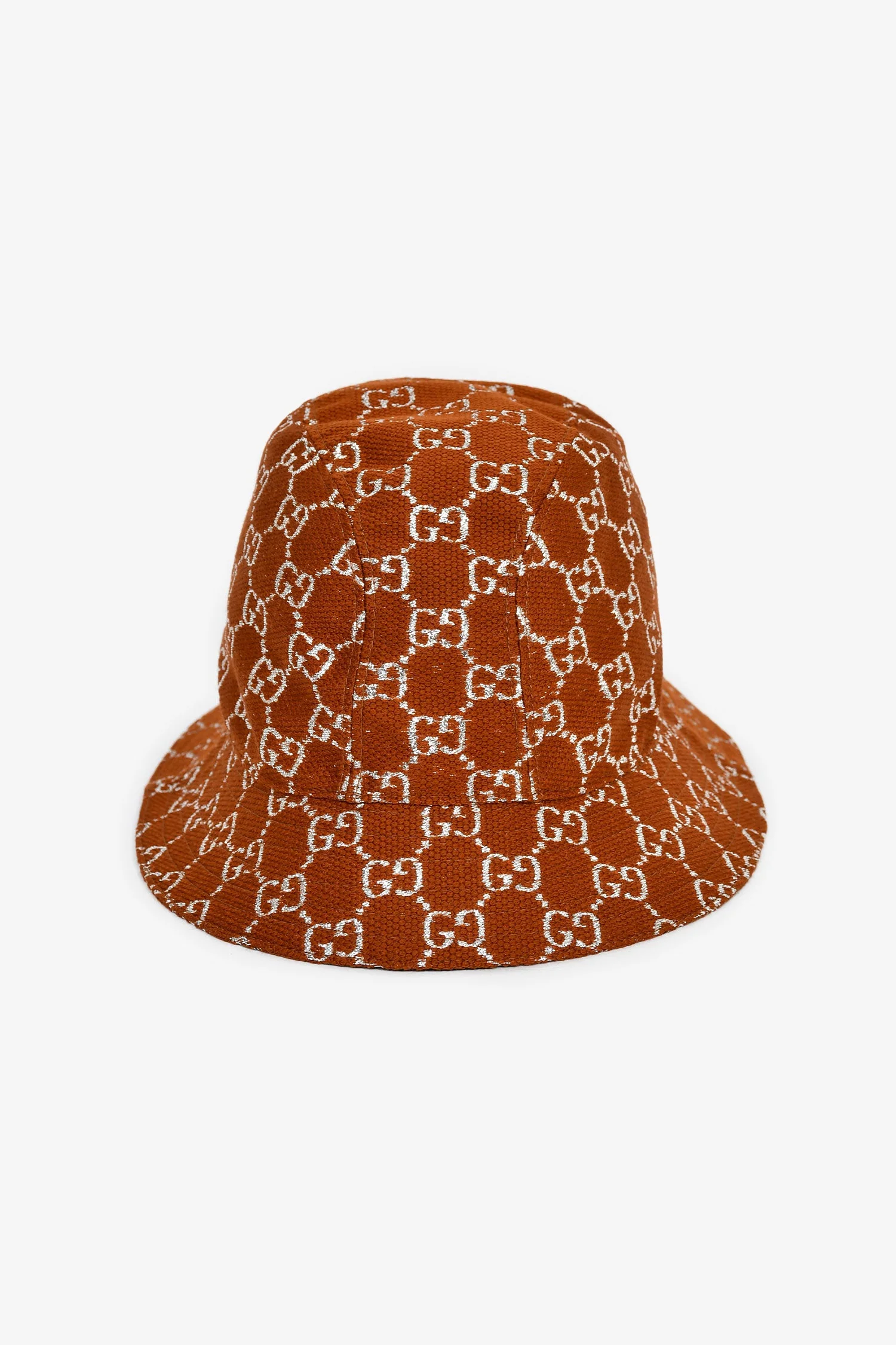 Gucci Brown Metallic GG Monogram Bucket Hat