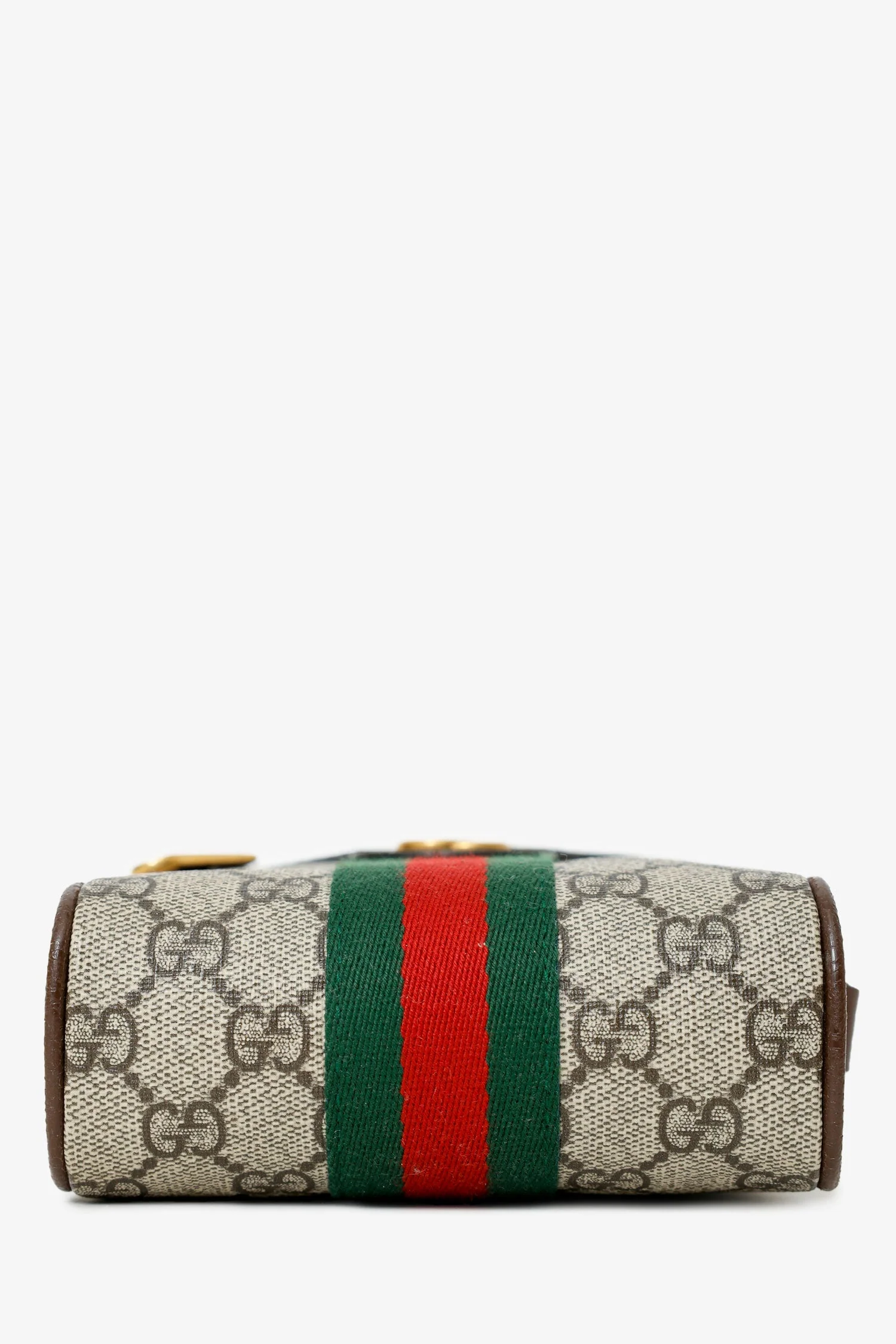 Gucci Brown Mini GG Supreme Ophidia Messenger Bag - Image 5