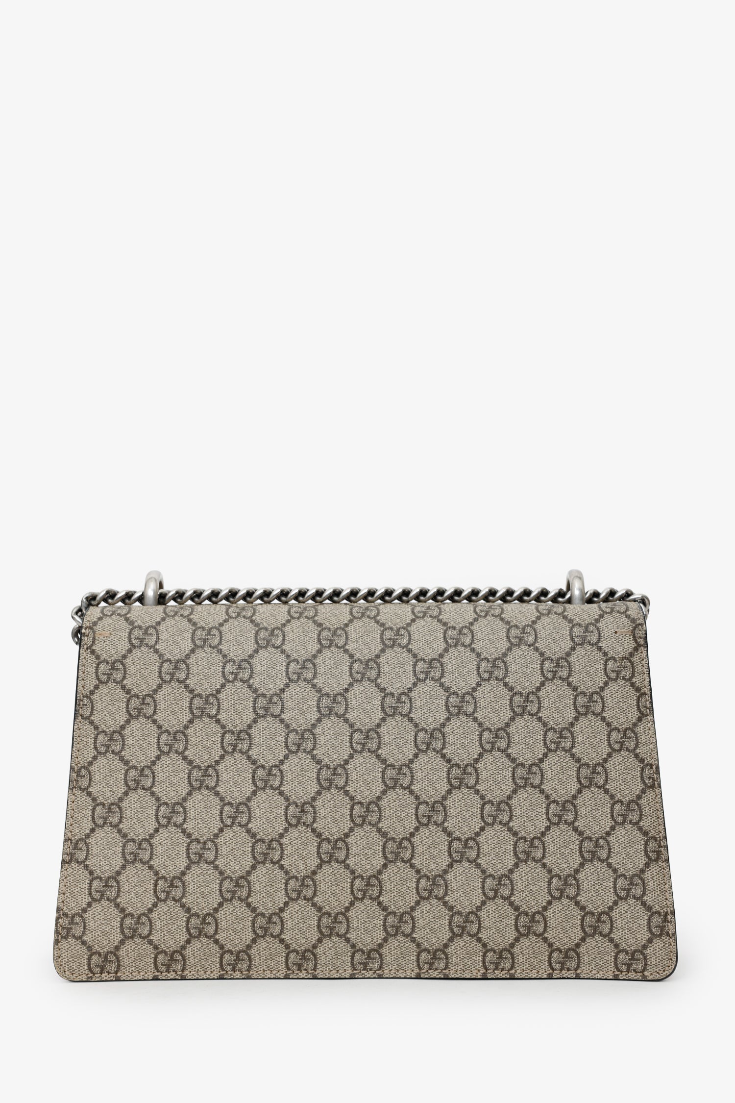 Gucci Brown/Red GG Supreme Monogram Medium Dionysus Shoulder Bag - Image 2