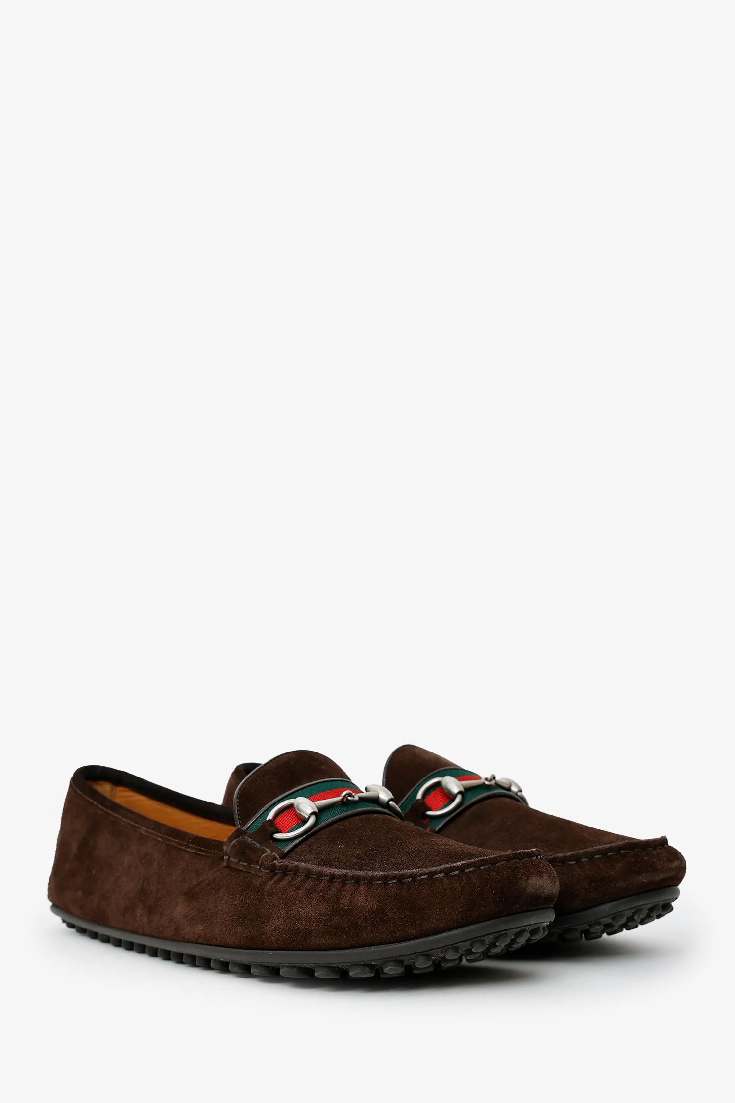 Gucci Brown Suede Loafers Size 11 - Image 2