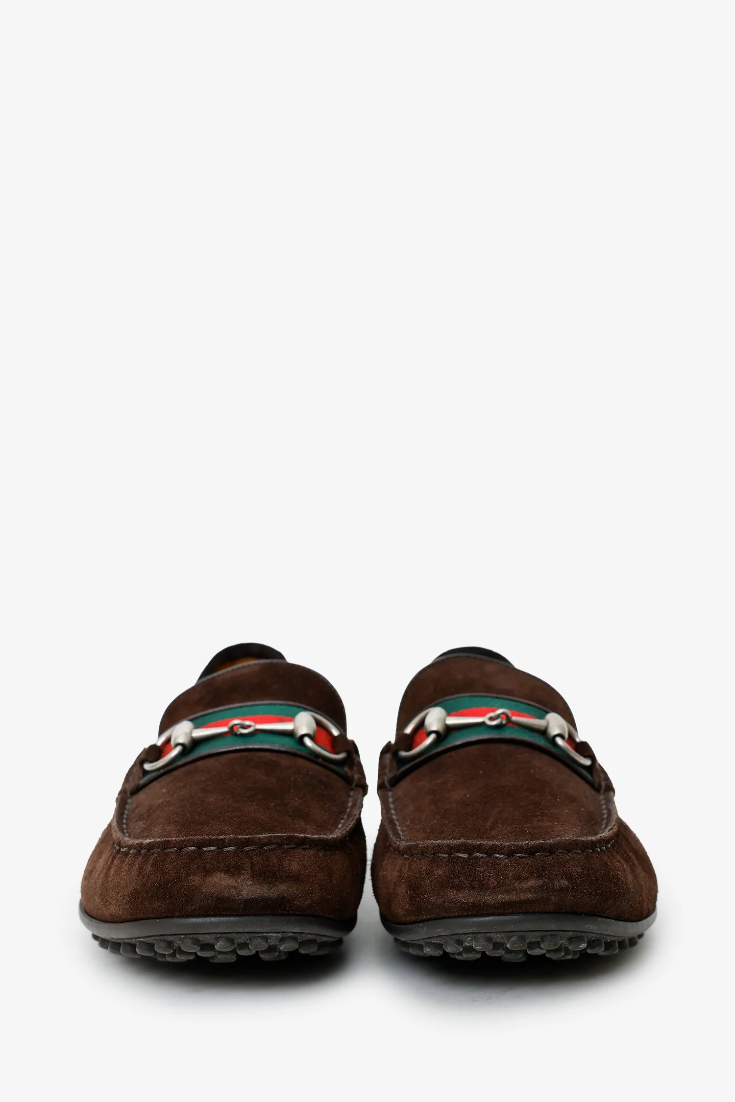 Gucci Brown Suede Loafers Size 11 - Image 3