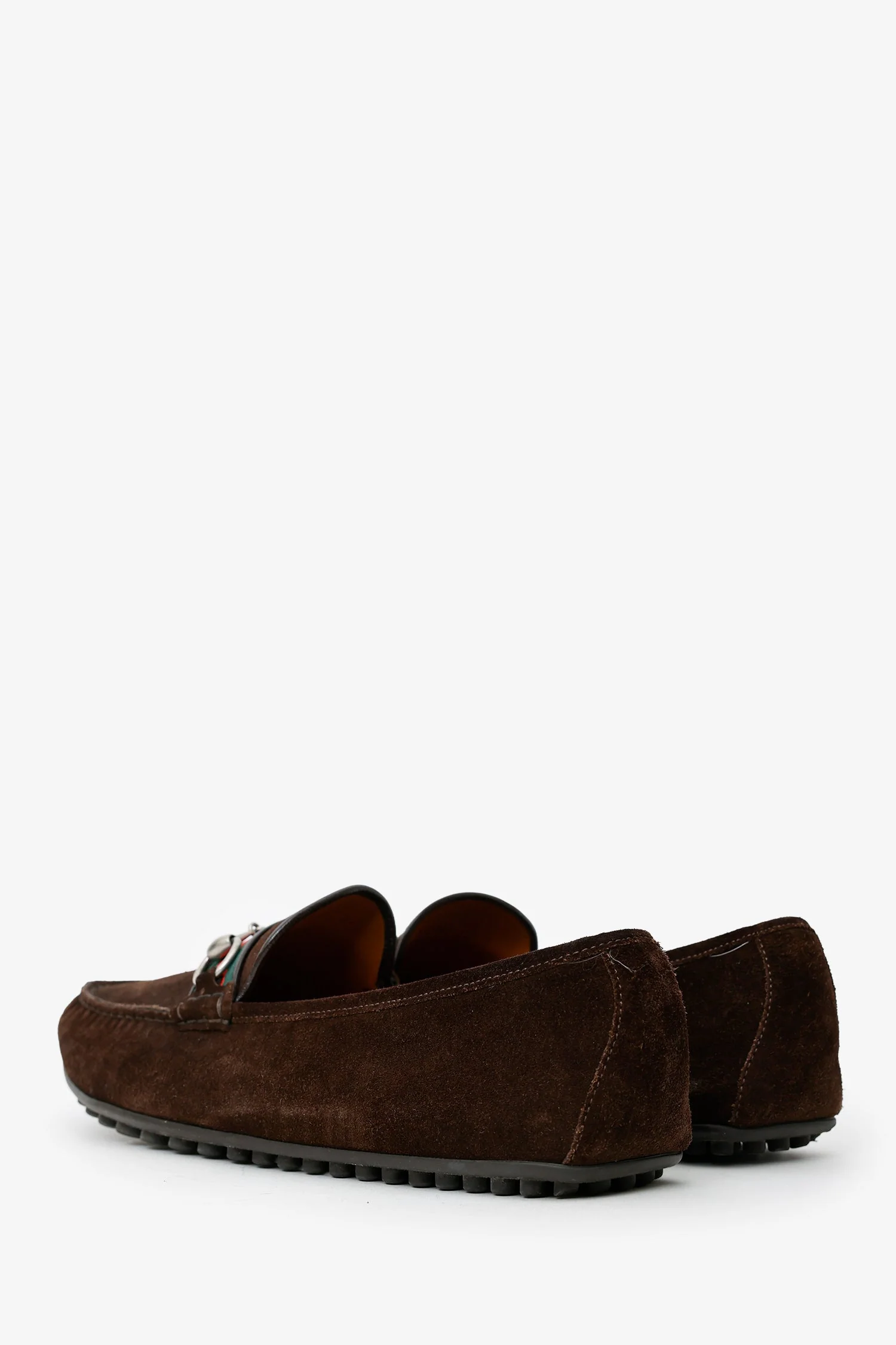 Gucci Brown Suede Loafers Size 11 - Image 4