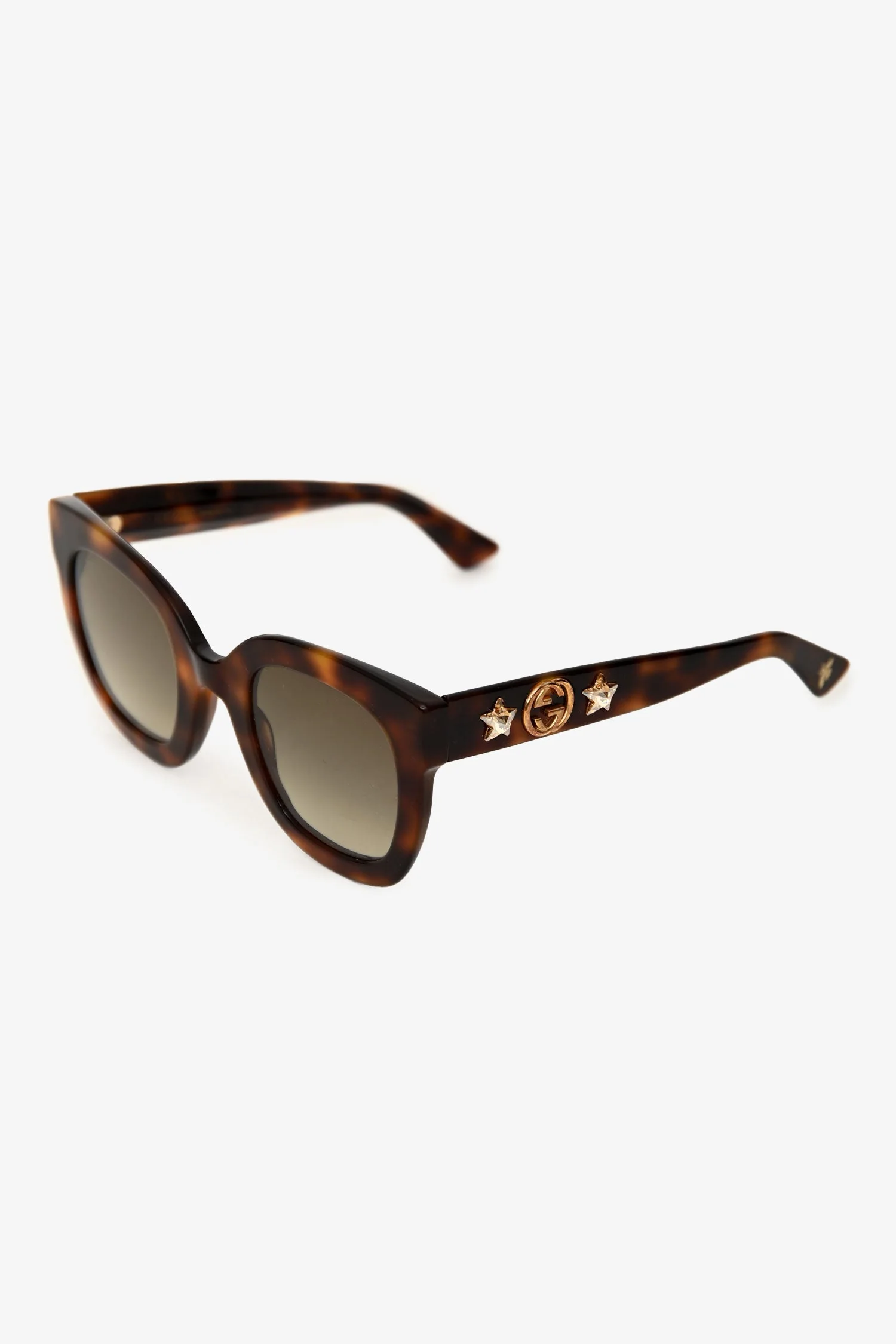 Gucci Brown Tortoise GG Star Handle Sunglasses - Image 2