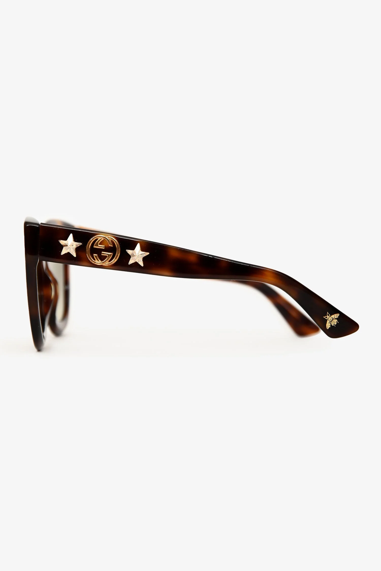 Gucci Brown Tortoise GG Star Handle Sunglasses - Image 3