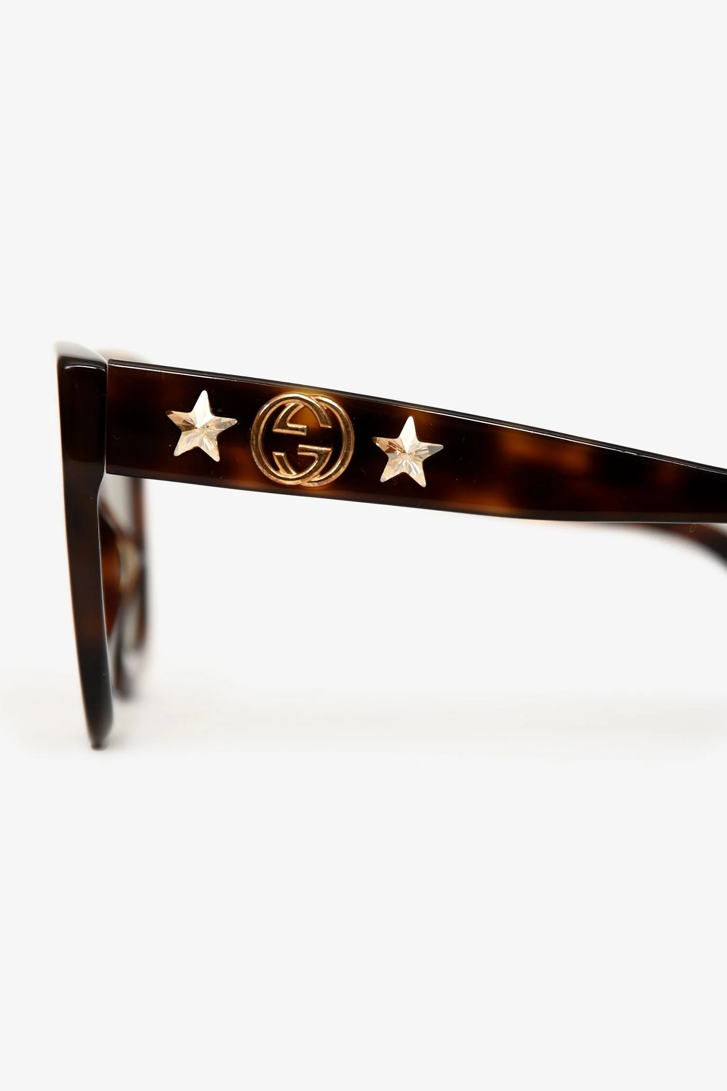 Gucci Brown Tortoise GG Star Handle Sunglasses - Image 4