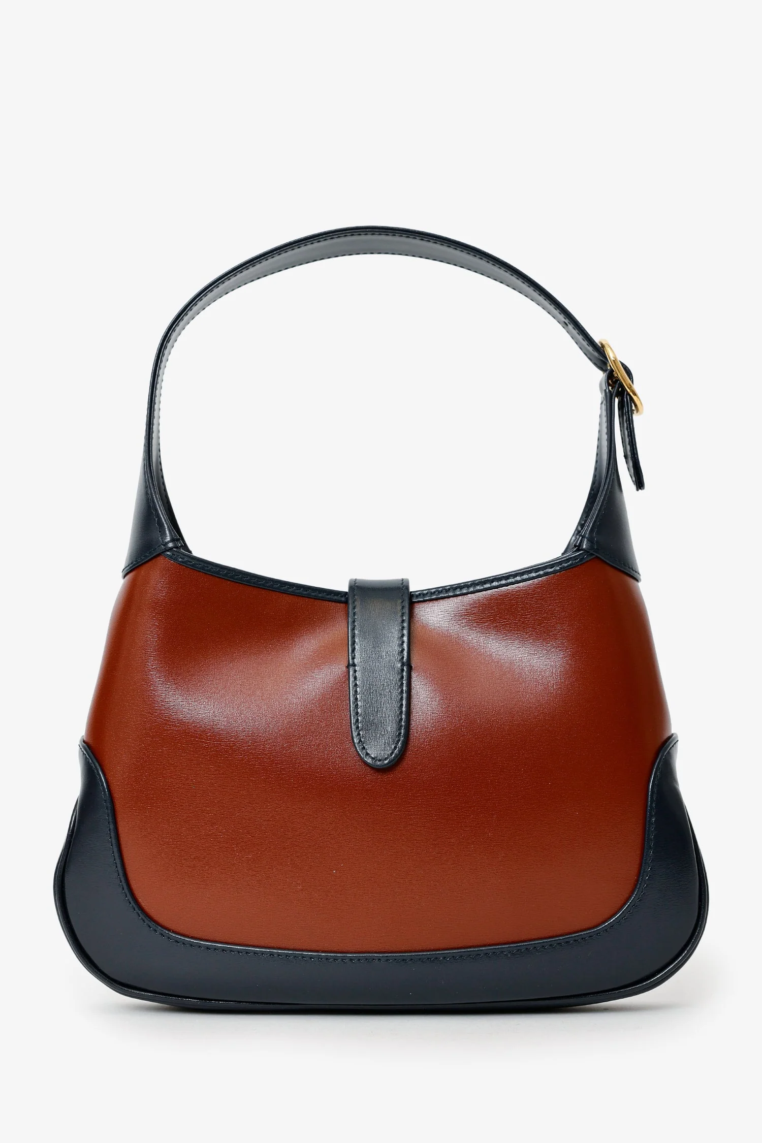 Gucci Burgundy/Navy Leather Small Jackie 1961 Hobo Shoulder Bag With Strap - Image 2