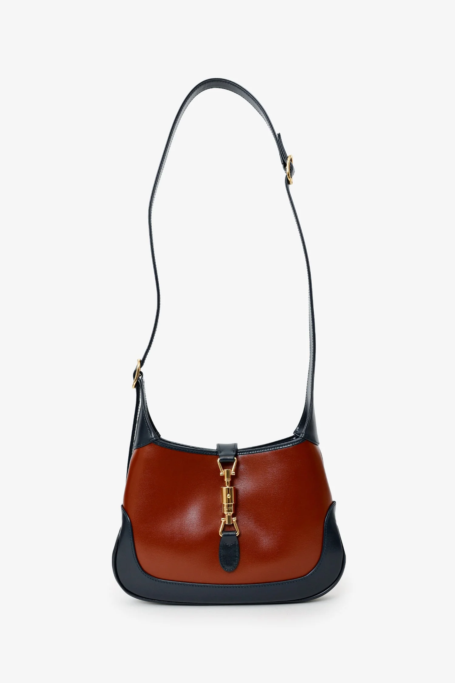 Gucci Burgundy/Navy Leather Small Jackie 1961 Hobo Shoulder Bag With Strap - Image 6