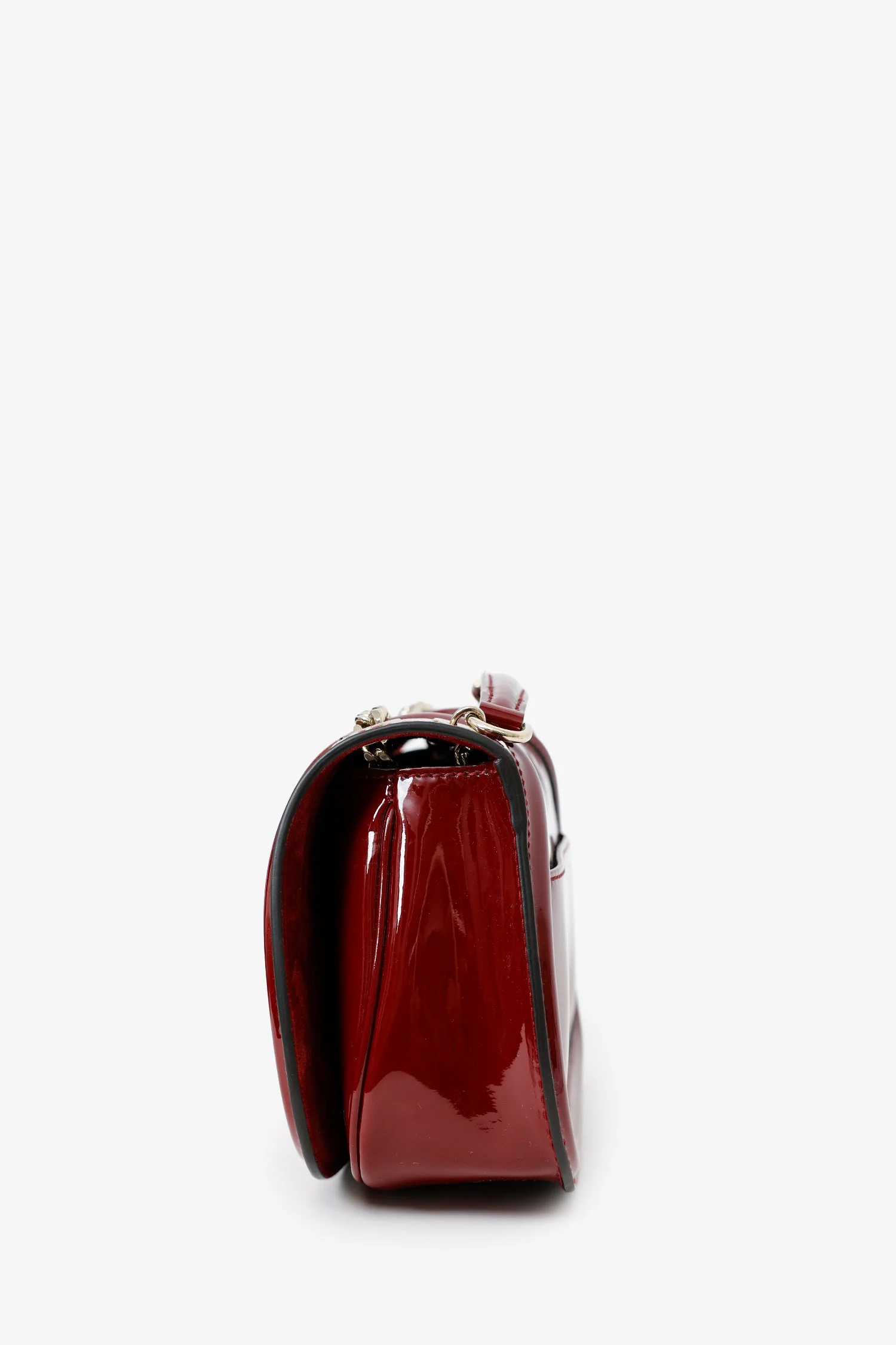 Gucci Burgundy Patent Medium Blondie Chain Bag - Image 4