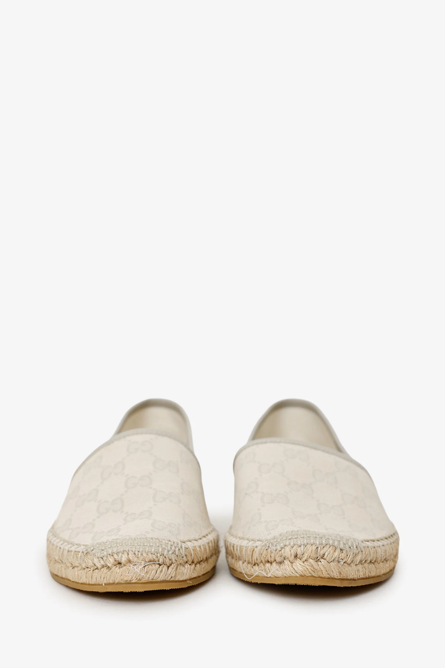 Gucci Cream Gucci Canvas Espadrilles Size 39 - Image 3