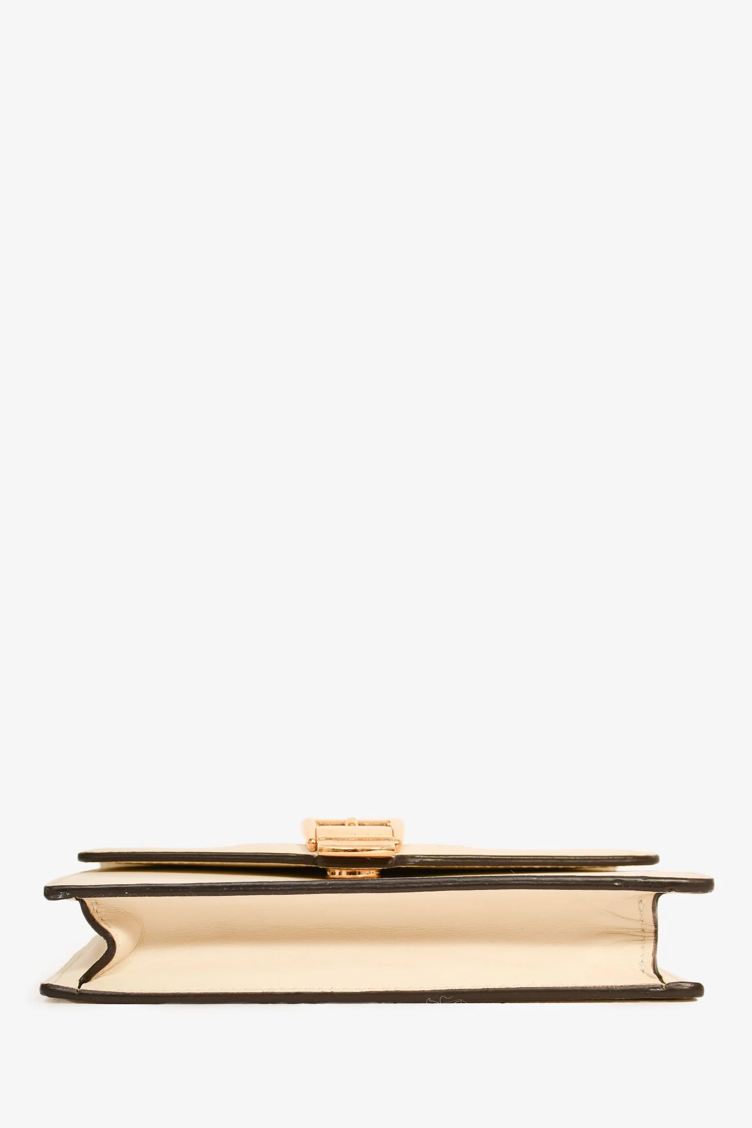 Gucci Cream Leather Web Mini Sylvie Chain Bag - Image 5