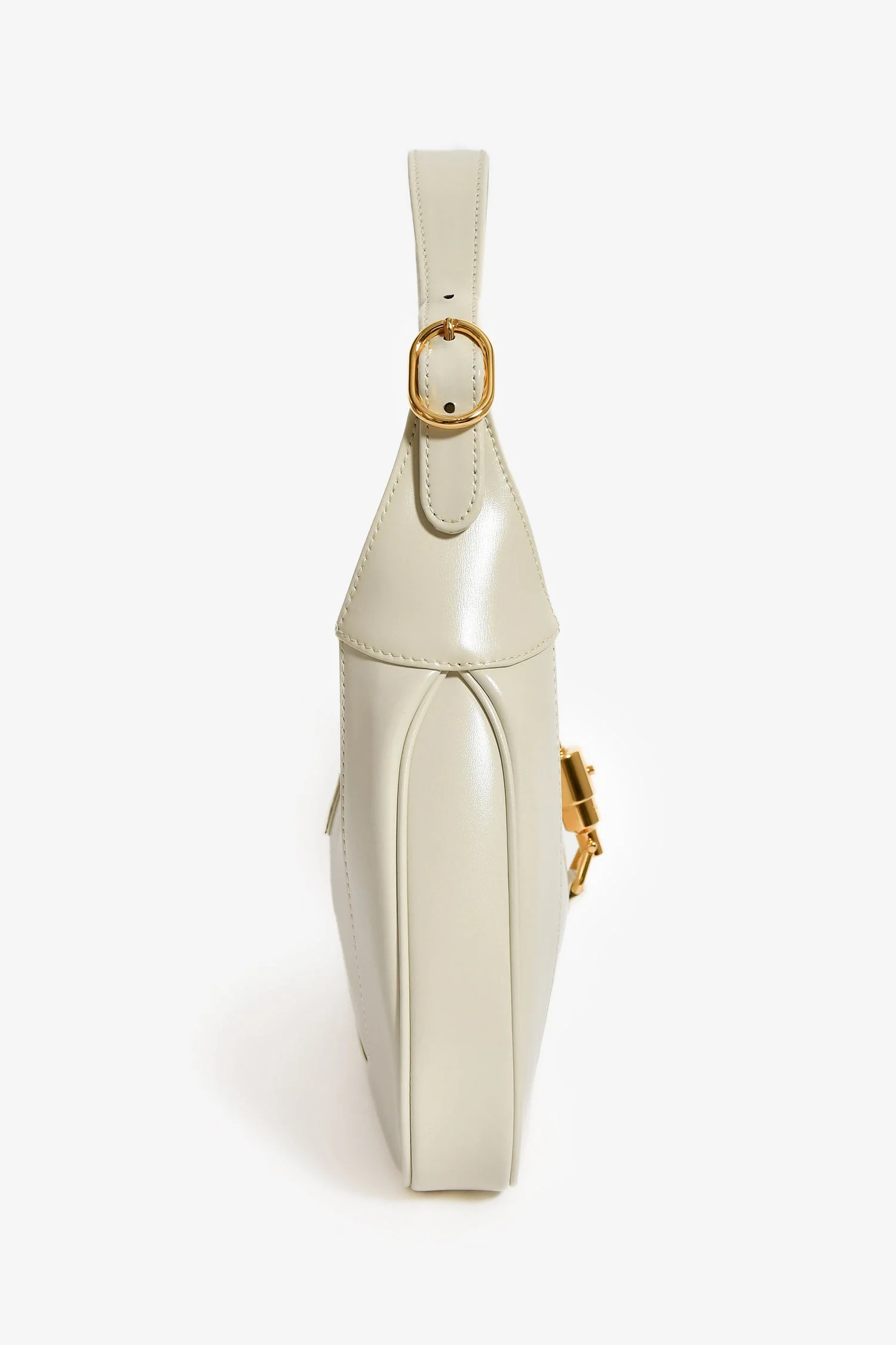 Gucci Cream Smooth Leather Jackie 1961 Small Shoulder Bag with Strap - Image 3