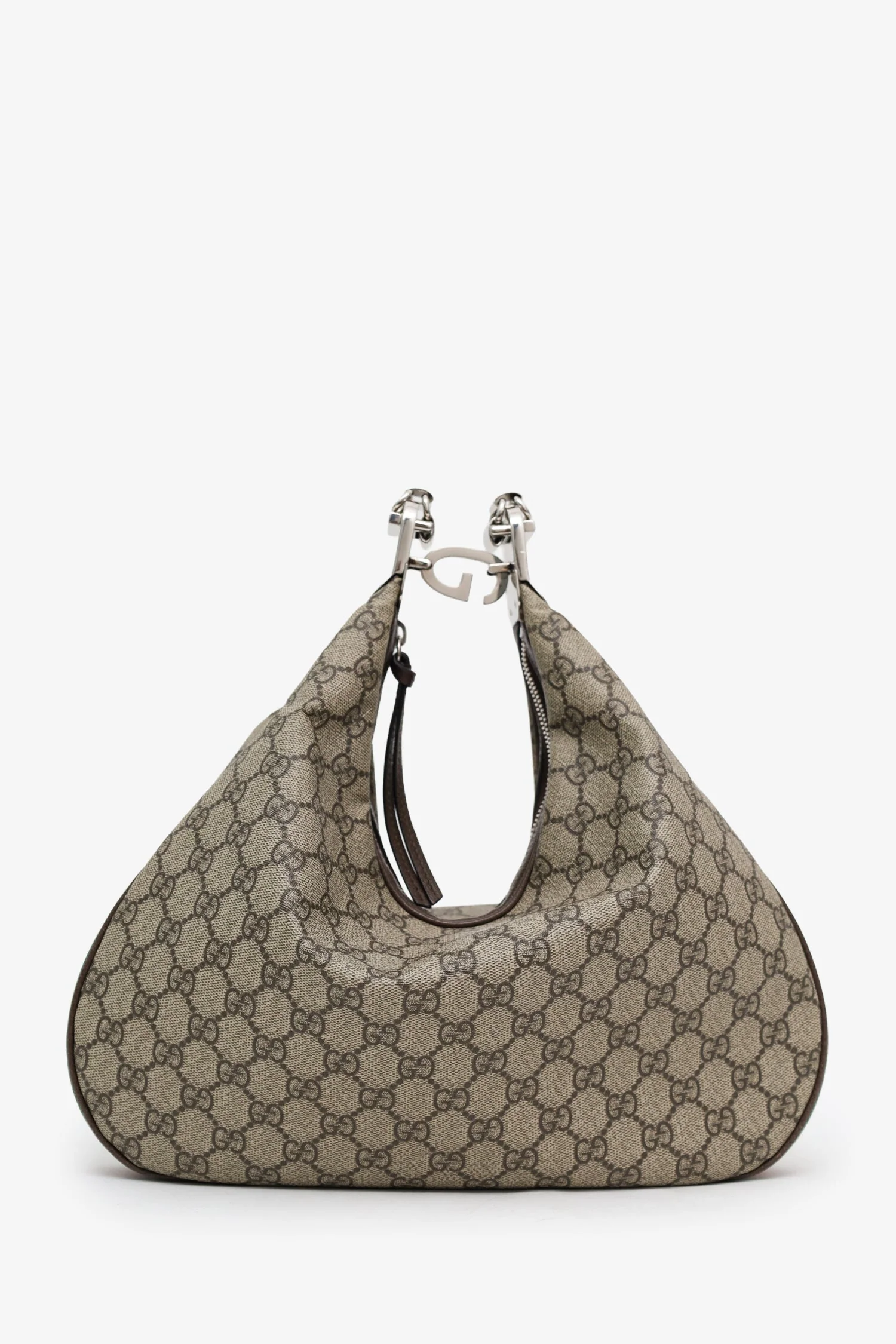 Gucci GG Canvas Supreme 'Attache' Medium Shoulder Bag With Two Straps - Image 6