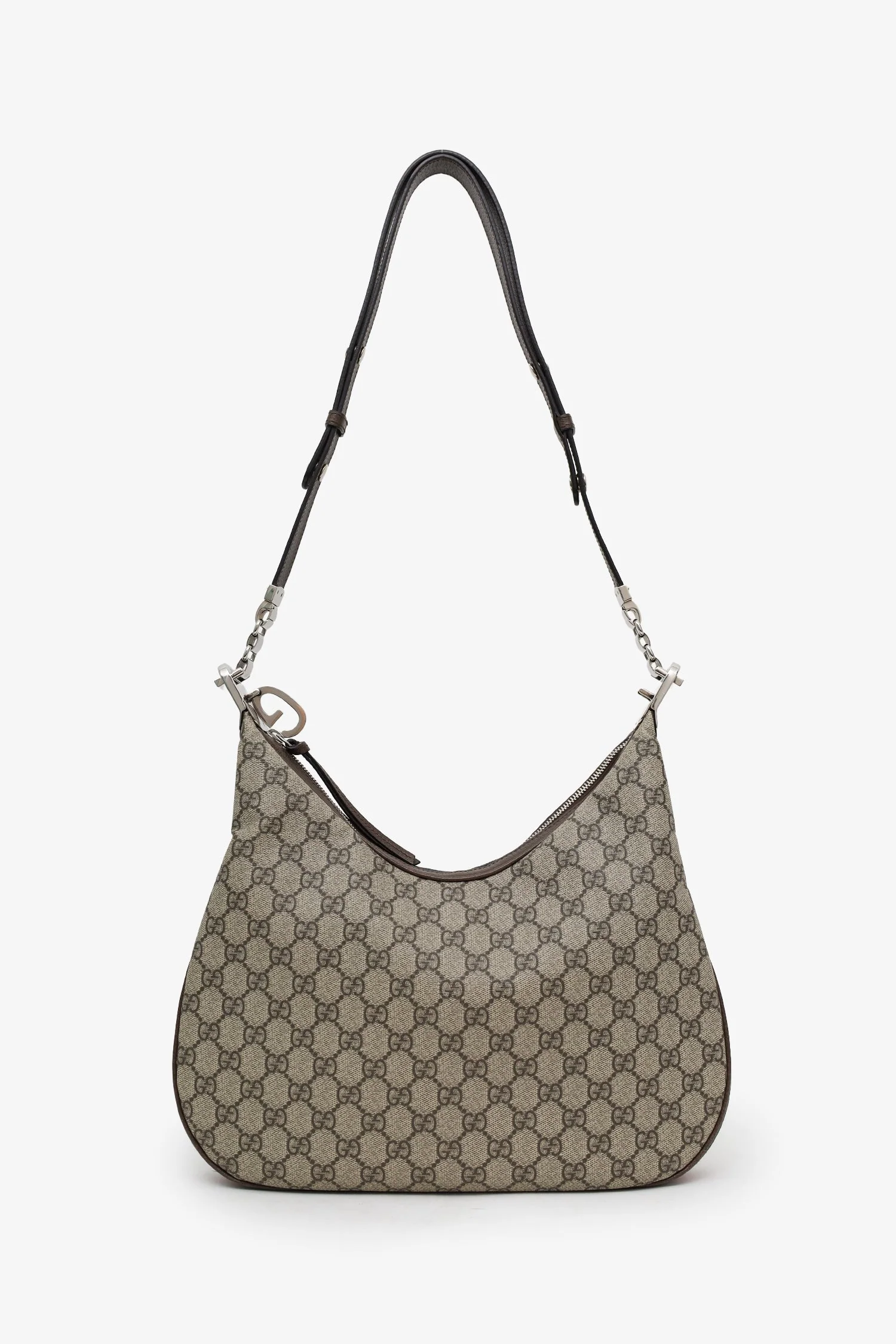 Gucci GG Canvas Supreme 'Attache' Medium Shoulder Bag With Two Straps - Image 7