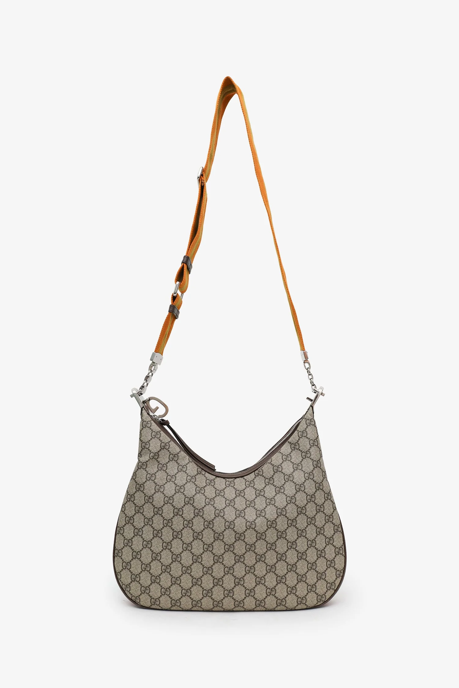 Gucci GG Canvas Supreme 'Attache' Medium Shoulder Bag With Two Straps - Image 8