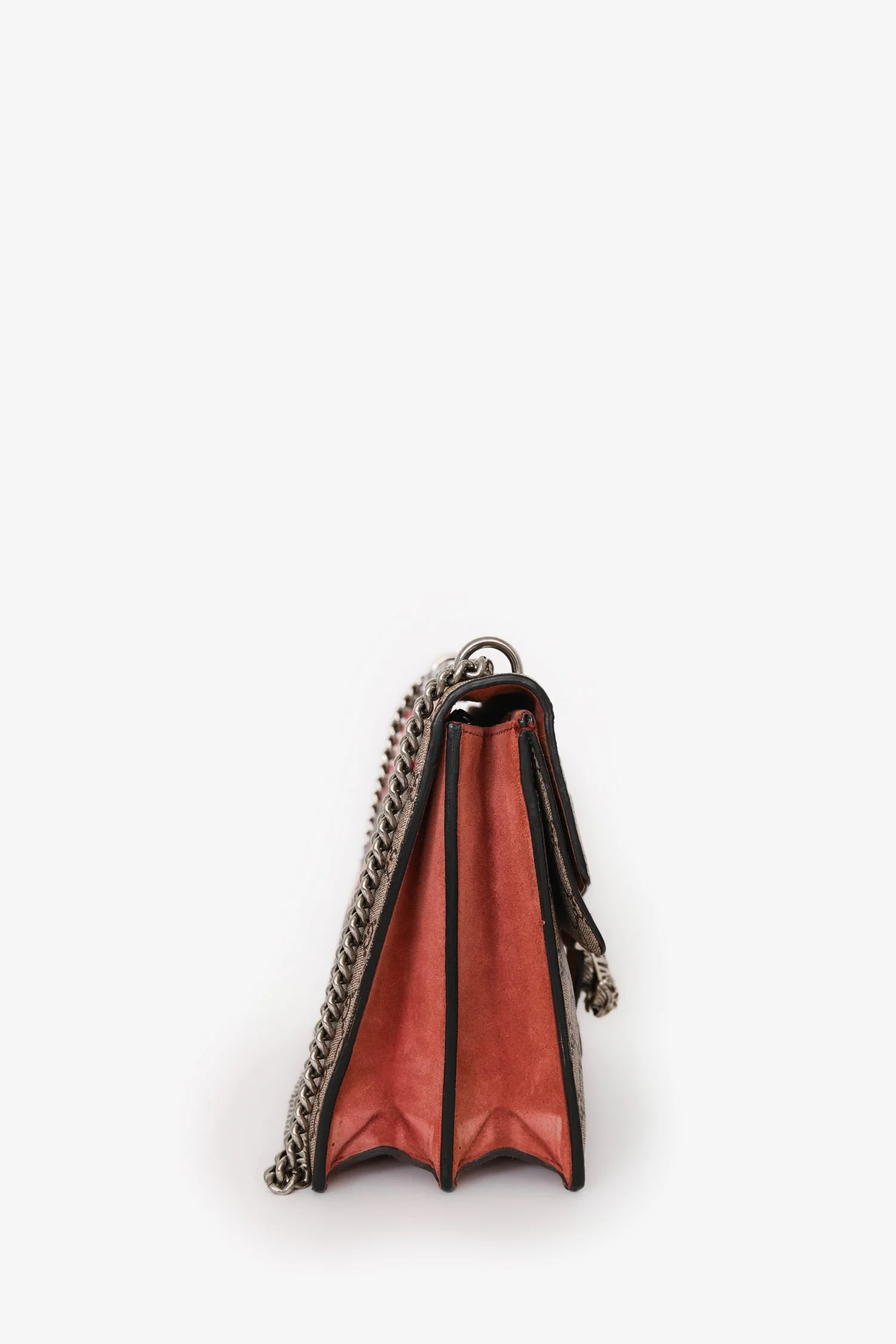 Gucci GG Supreme Blooms Canvas/Pink Suede Dionysus Medium Shoulder Bag - Image 3
