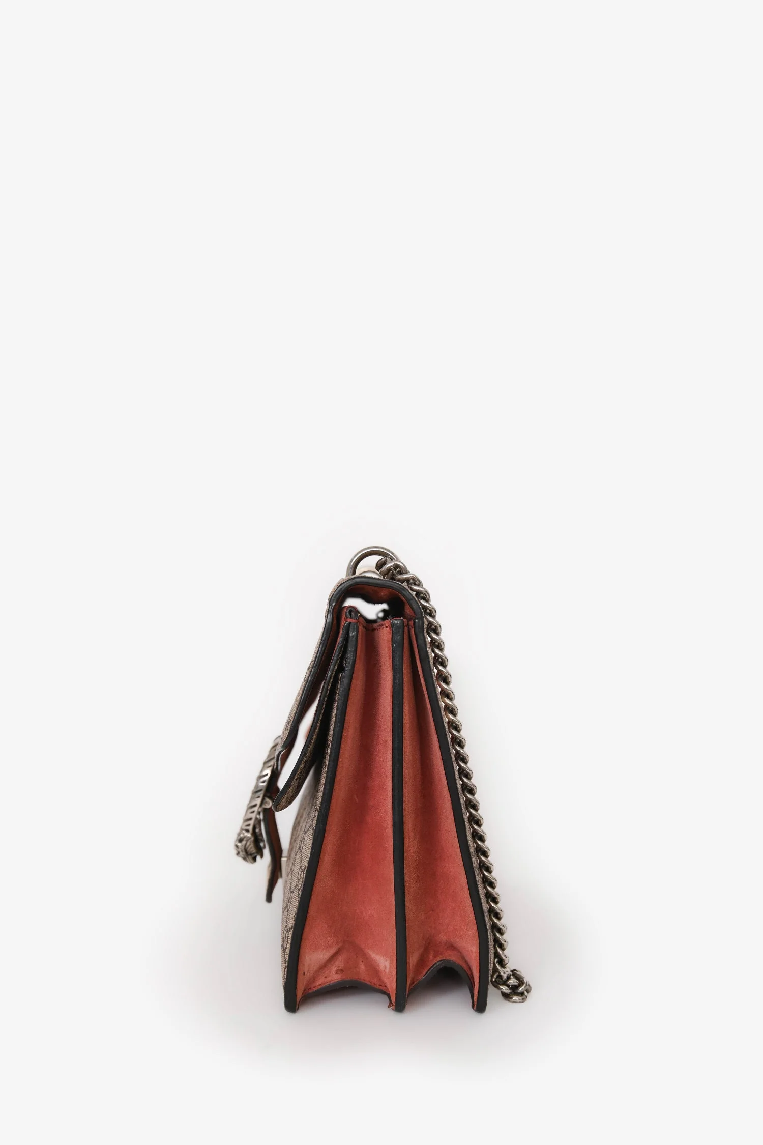 Gucci GG Supreme Blooms Canvas/Pink Suede Dionysus Medium Shoulder Bag - Image 4