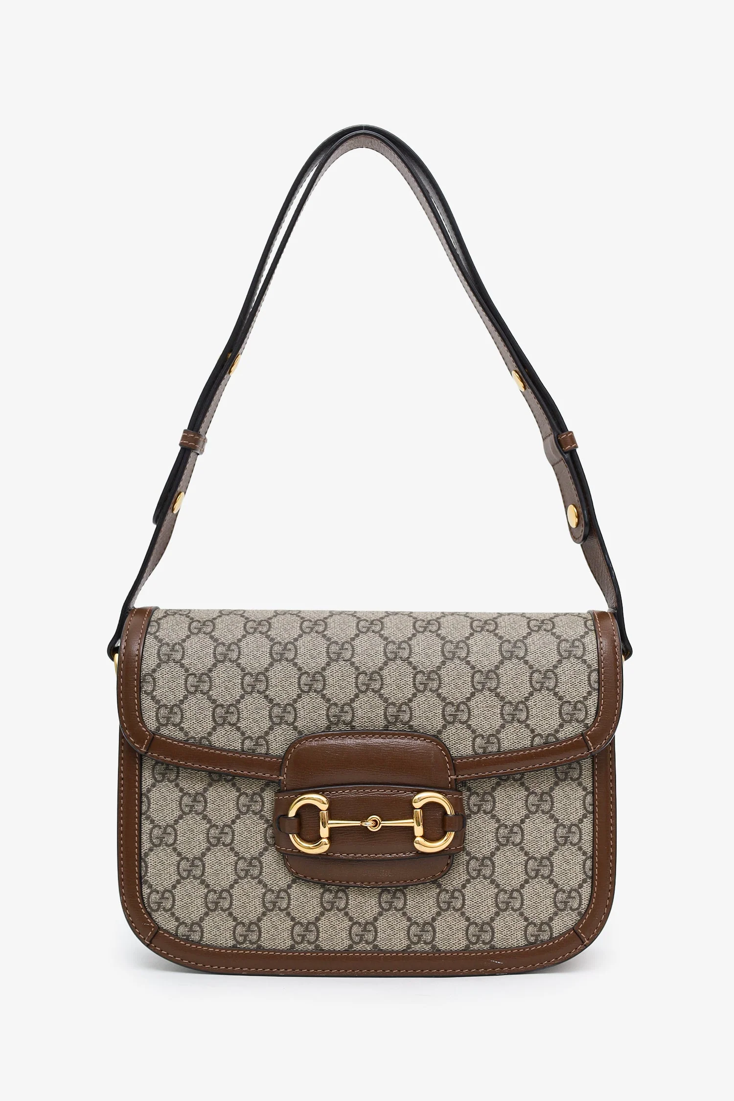 Gucci GG Supreme Horsebit 1955 Medium Shoulder Bag - Image 6