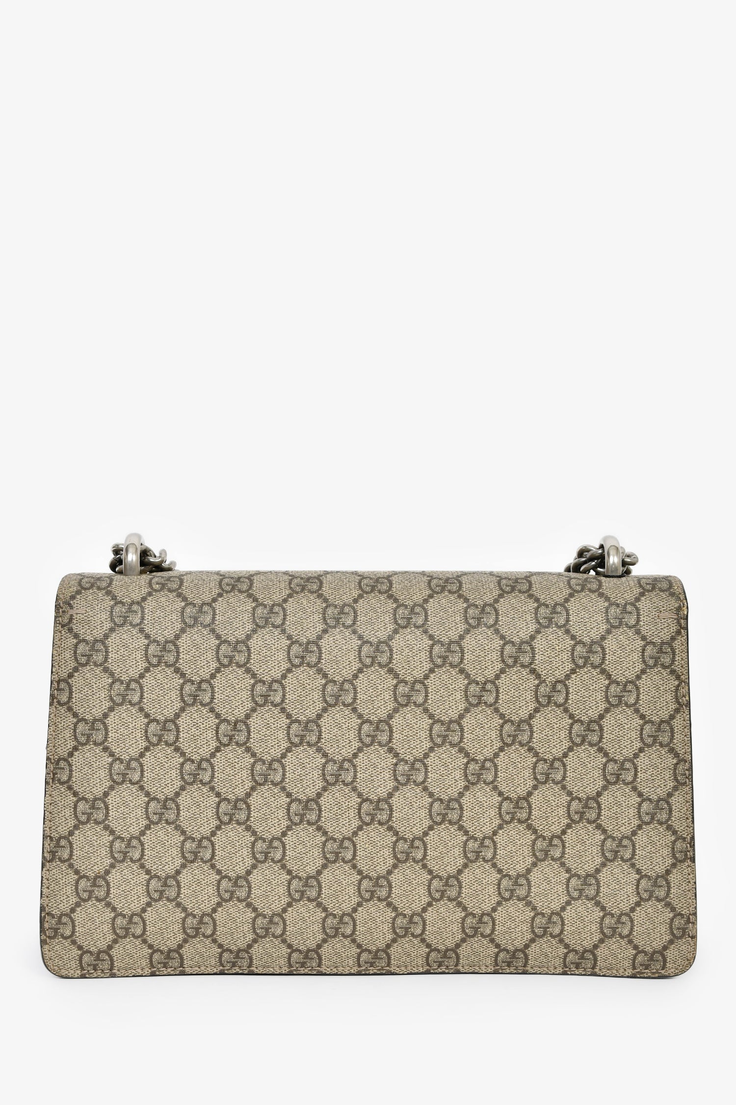 Gucci GG Supreme Monogram Canvas/Blue Suede Small Dionysus Shoulder Bag - Image 2