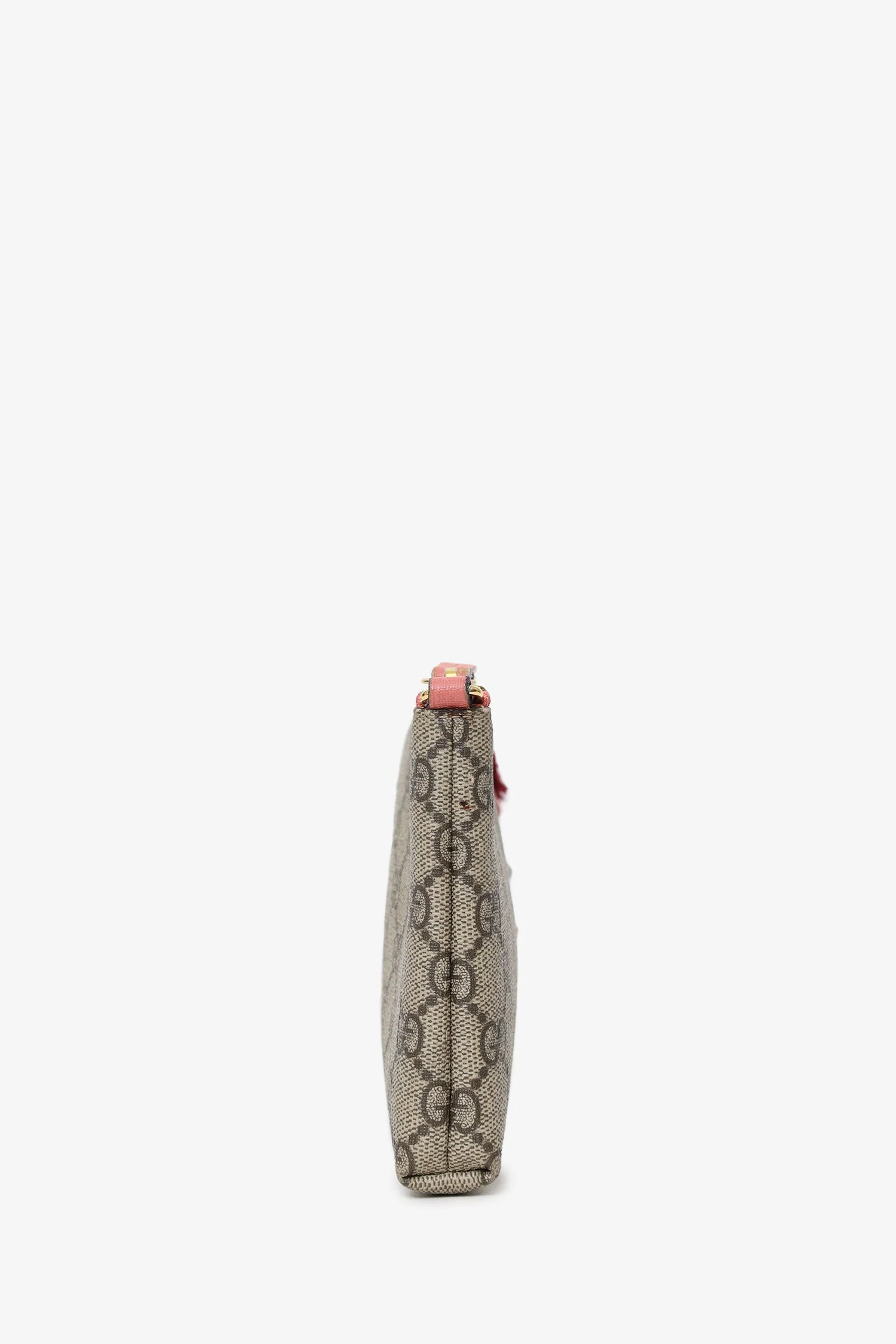 Gucci GG Supreme Monogram Face Embroidered Wrist Wallet - Image 3