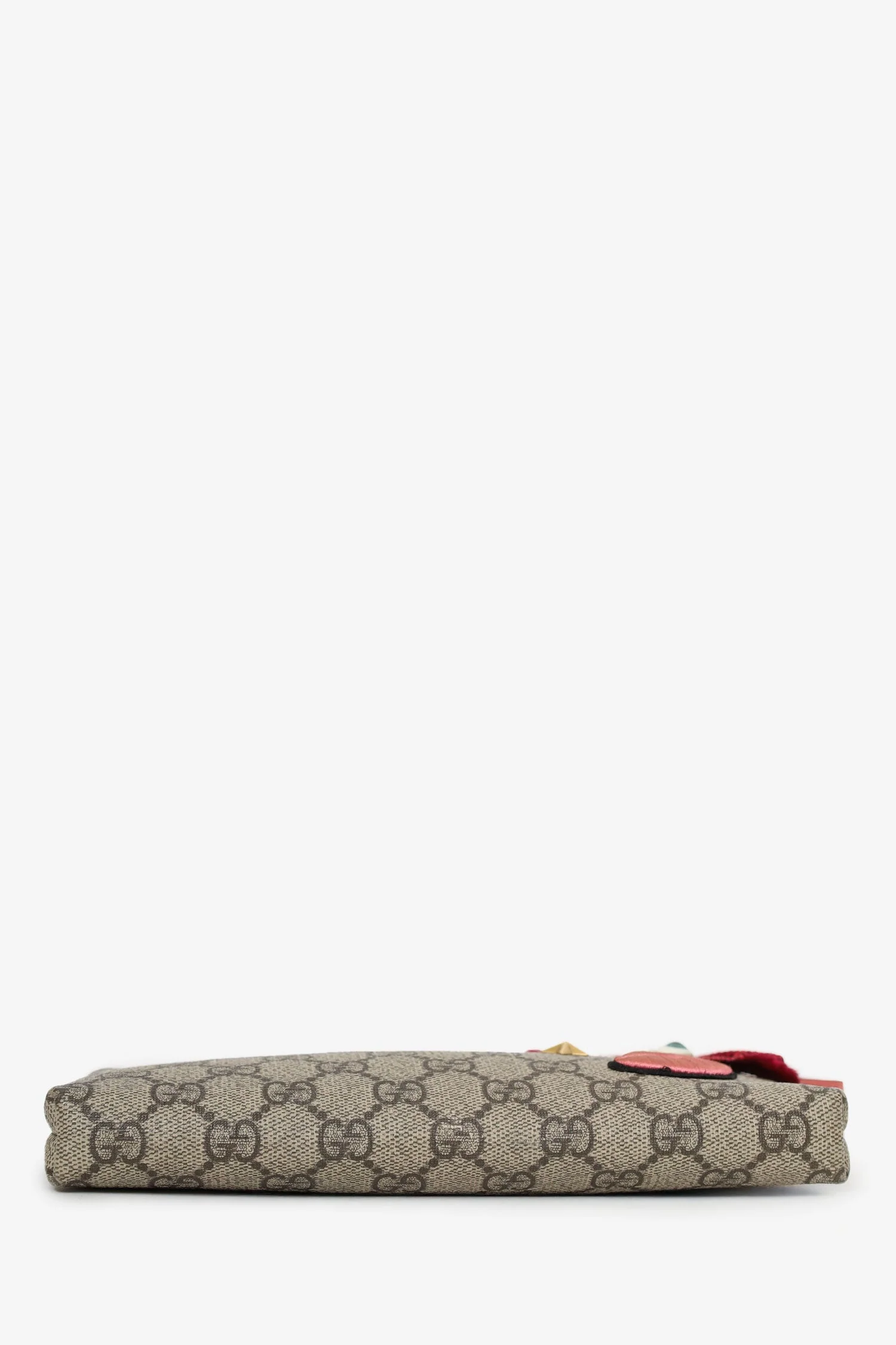 Gucci GG Supreme Monogram Face Embroidered Wrist Wallet - Image 5