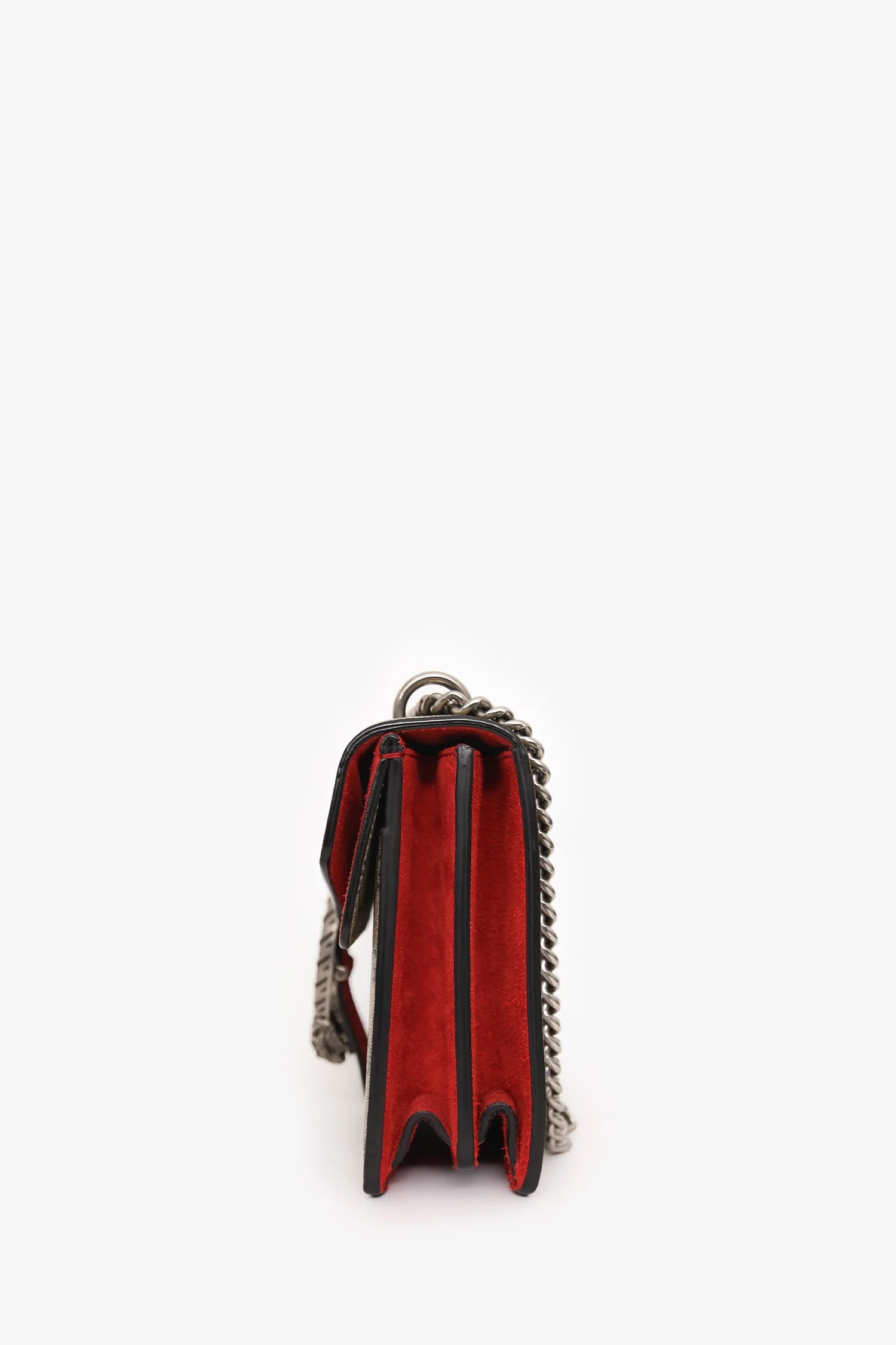 Gucci GG Supreme/Red Suede Small Dionysus Shoulder Bag - Image 4